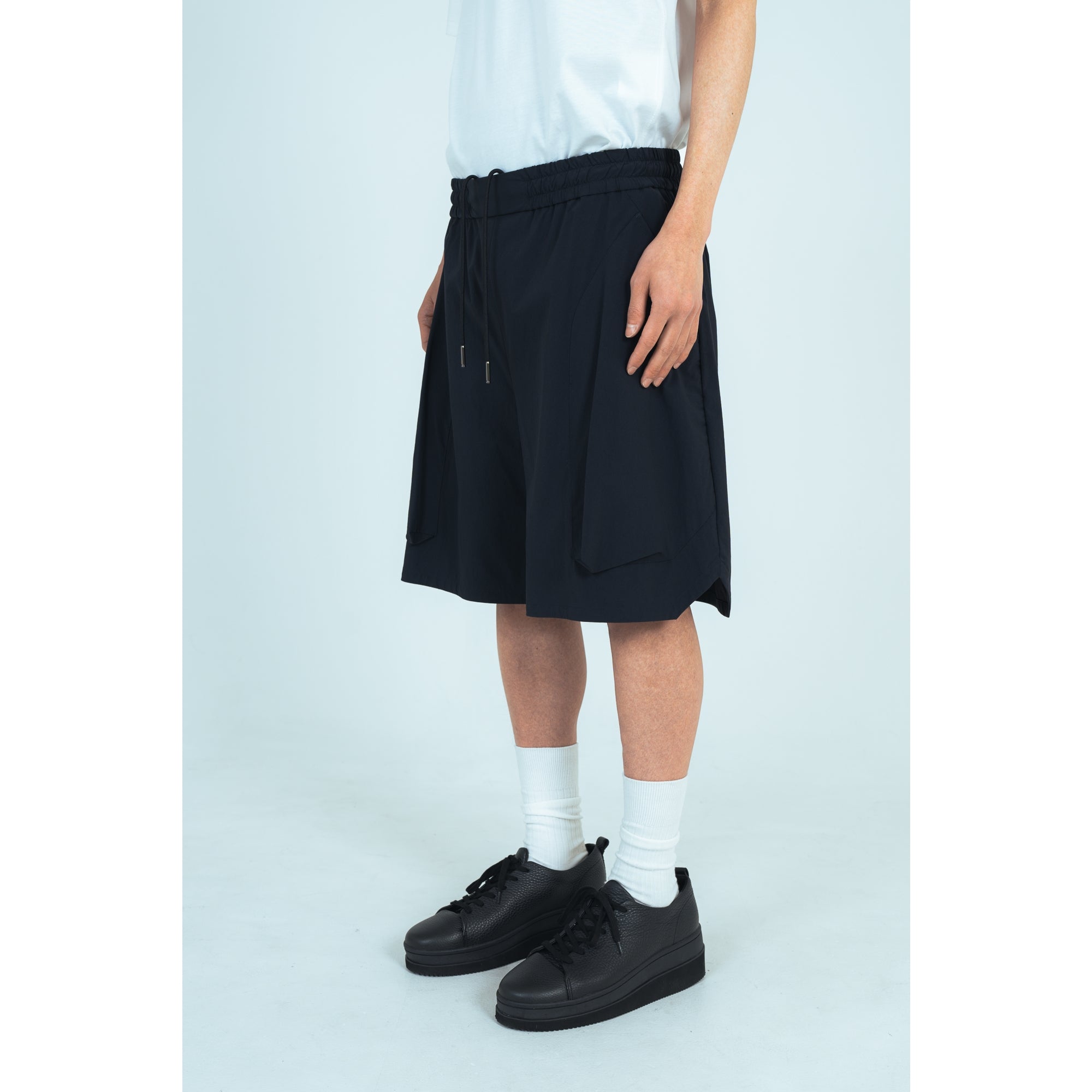 HARF PANTS (RECYCLING FAB.) BLACK