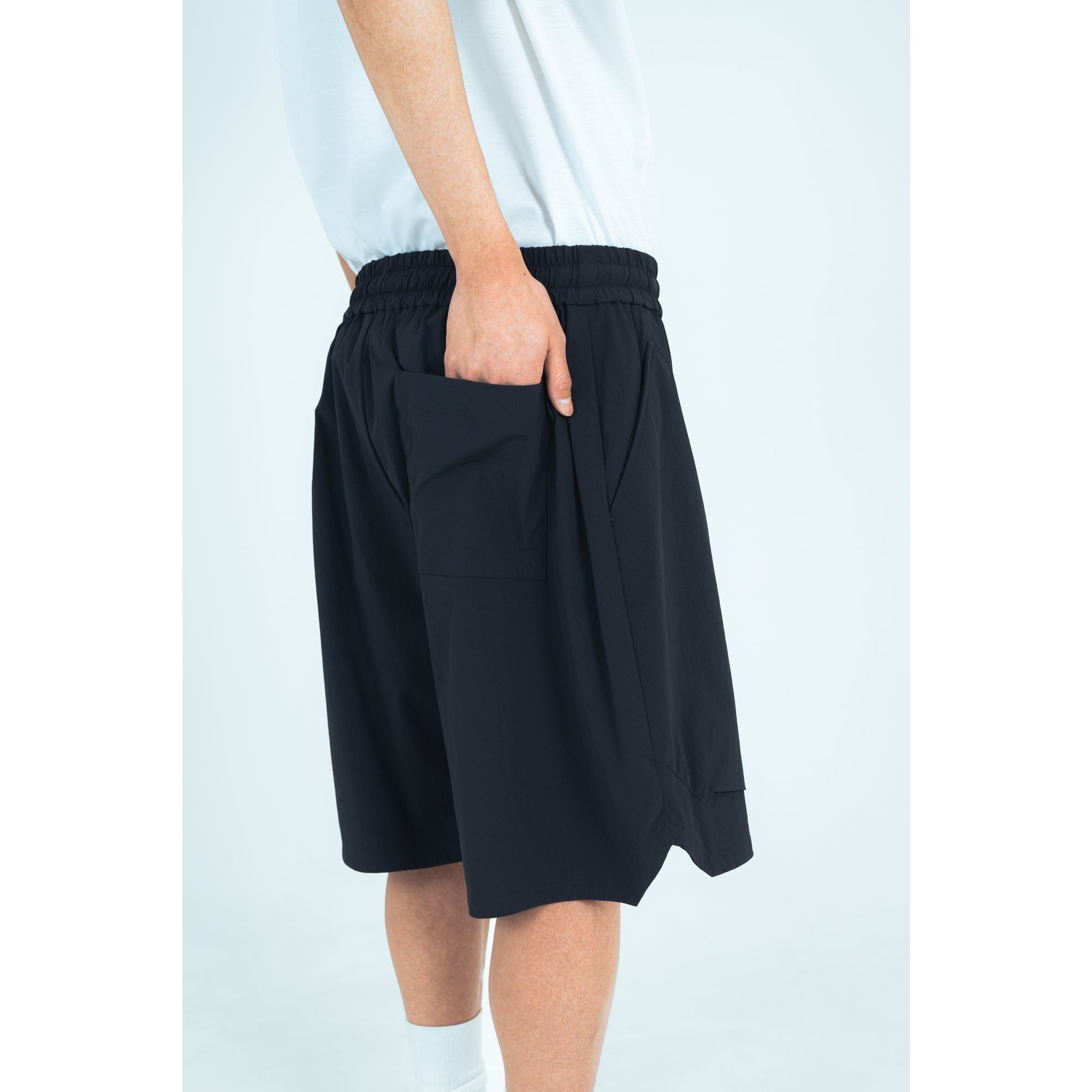 HARF PANTS (RECYCLING FAB.) BLACK