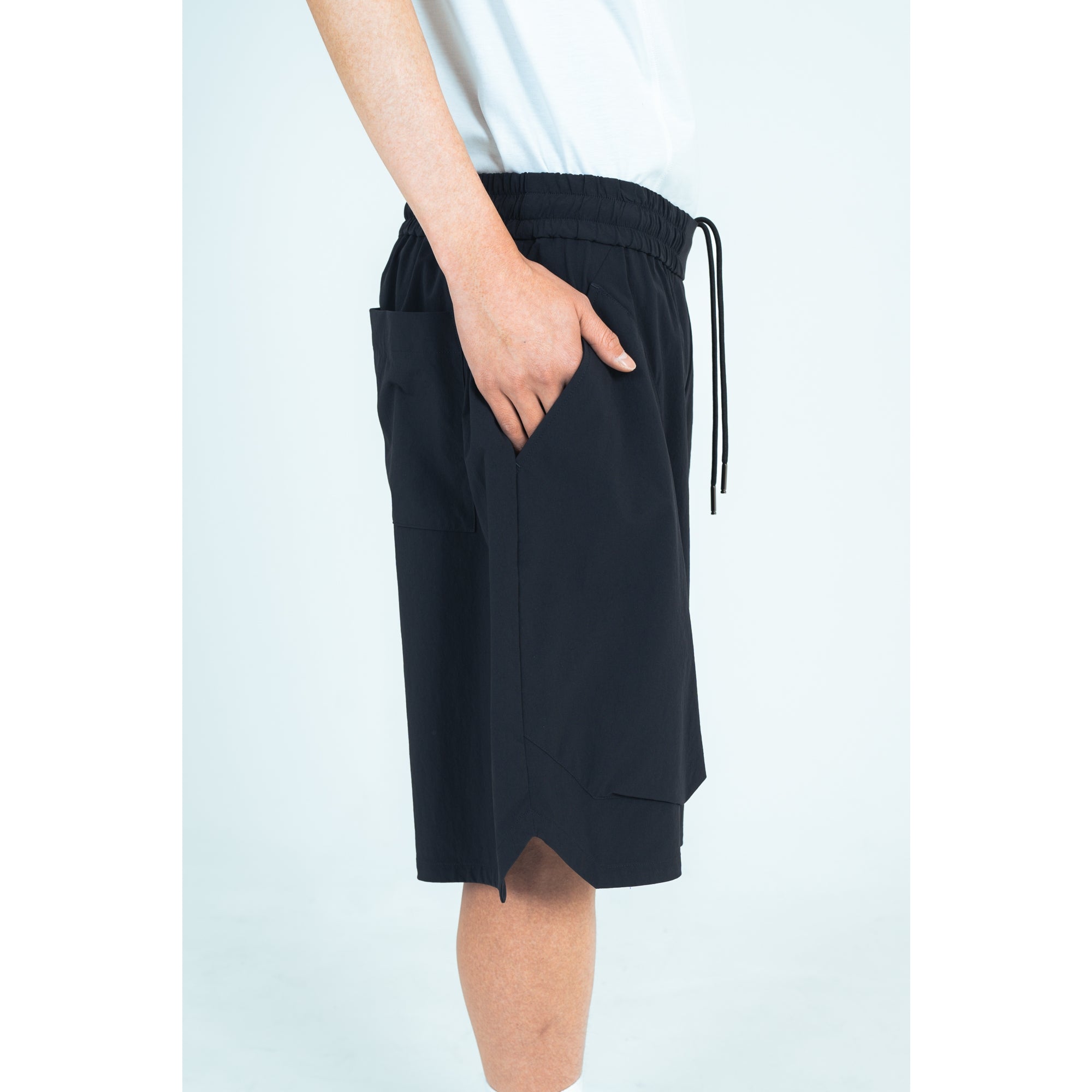 HARF PANTS (RECYCLING FAB.) BLACK