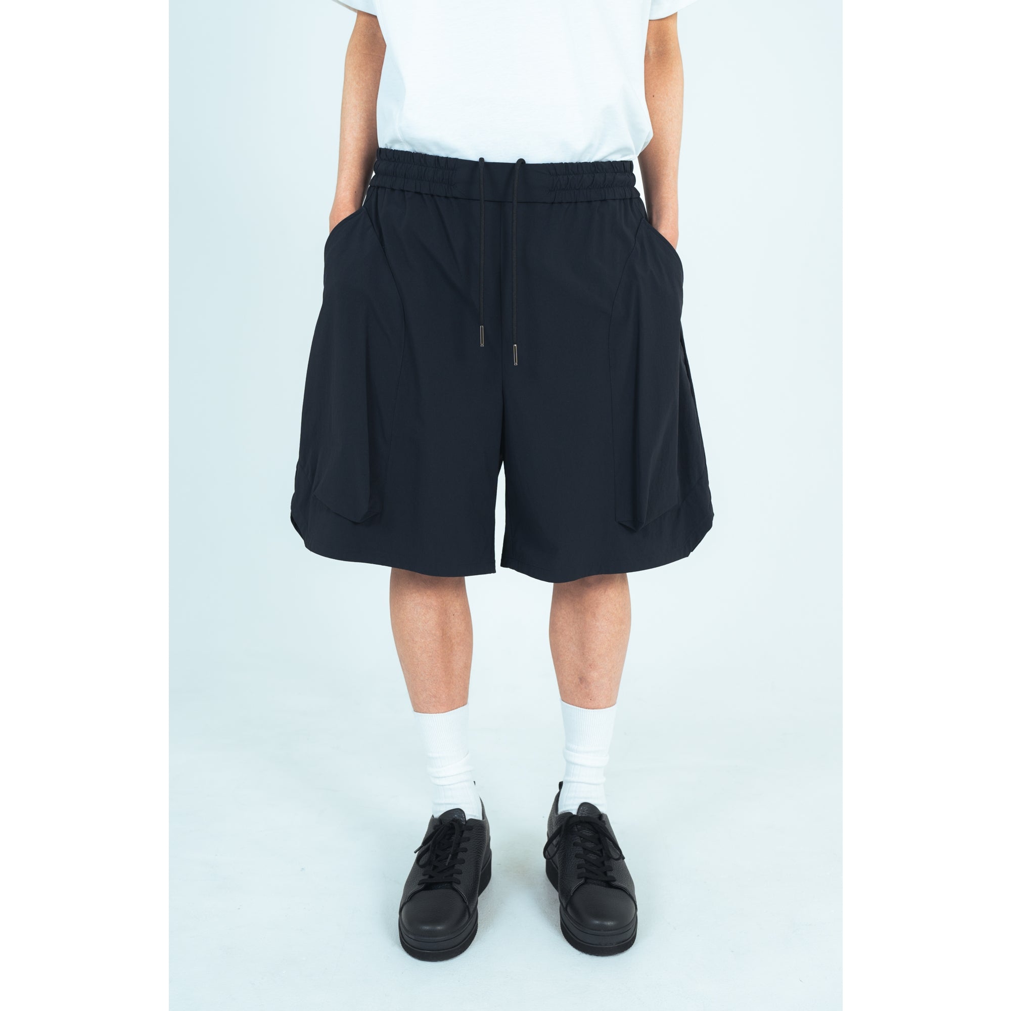 HARF PANTS (RECYCLING FAB.) BLACK
