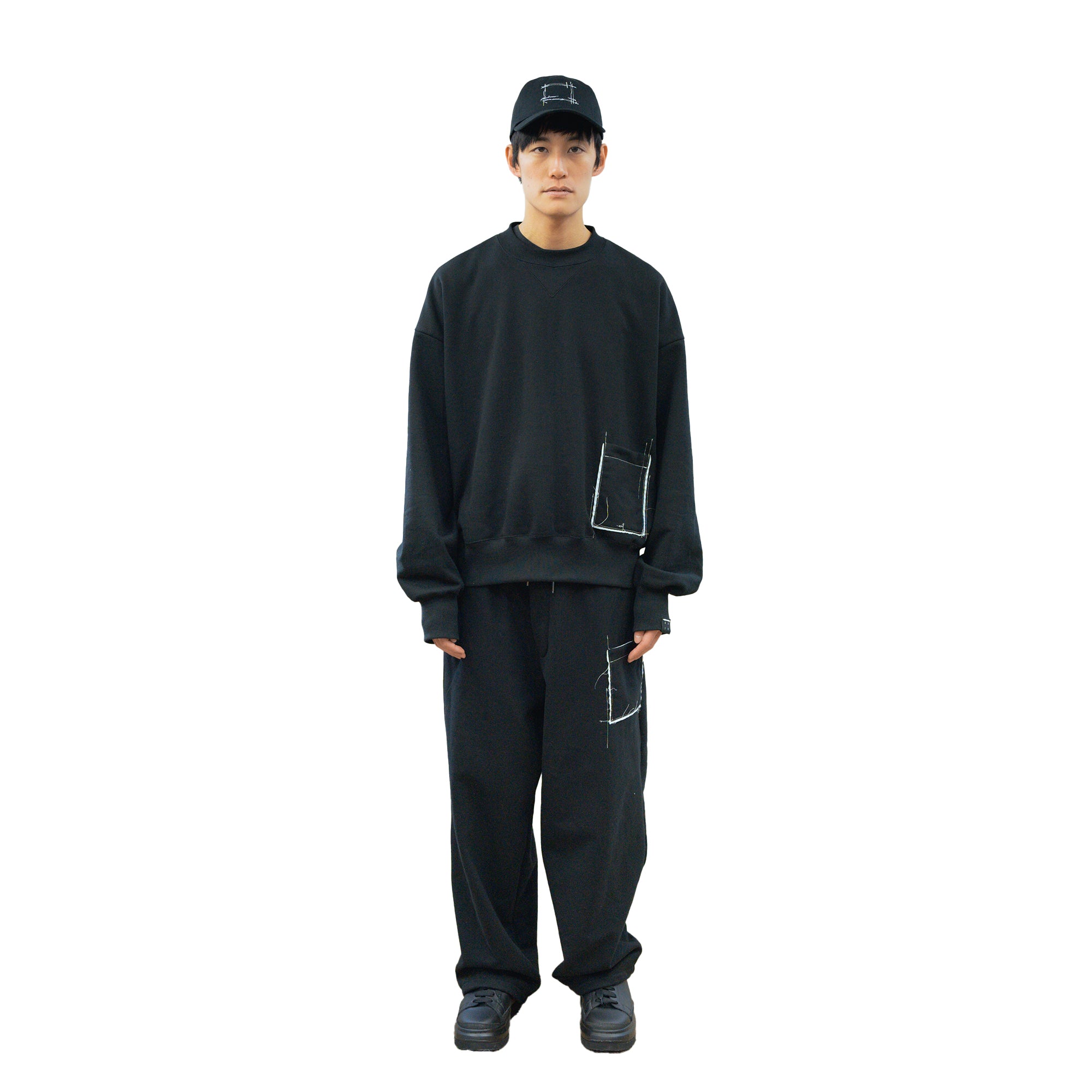 25AW CREW POCKET SWEAT (BLACK)