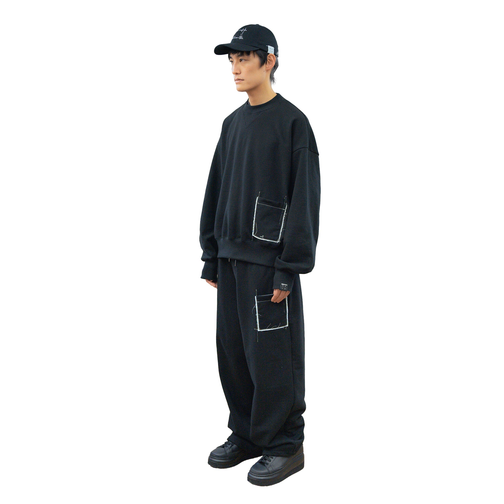 25AW CREW POCKET SWEAT (BLACK)