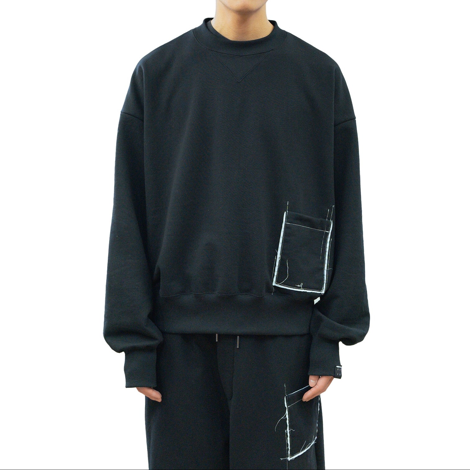 25AW CREW POCKET SWEAT (BLACK)