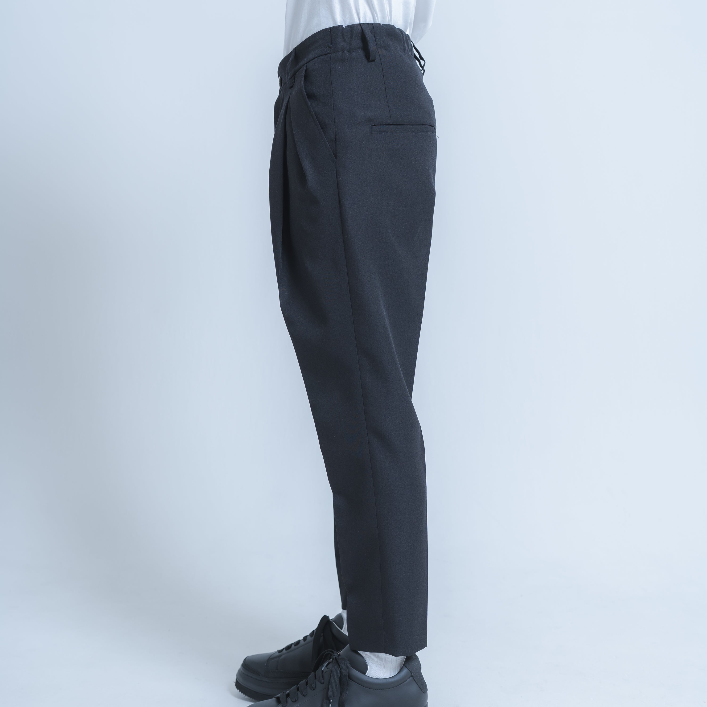 BASIC PANTS (WOOL MIX) BLACK