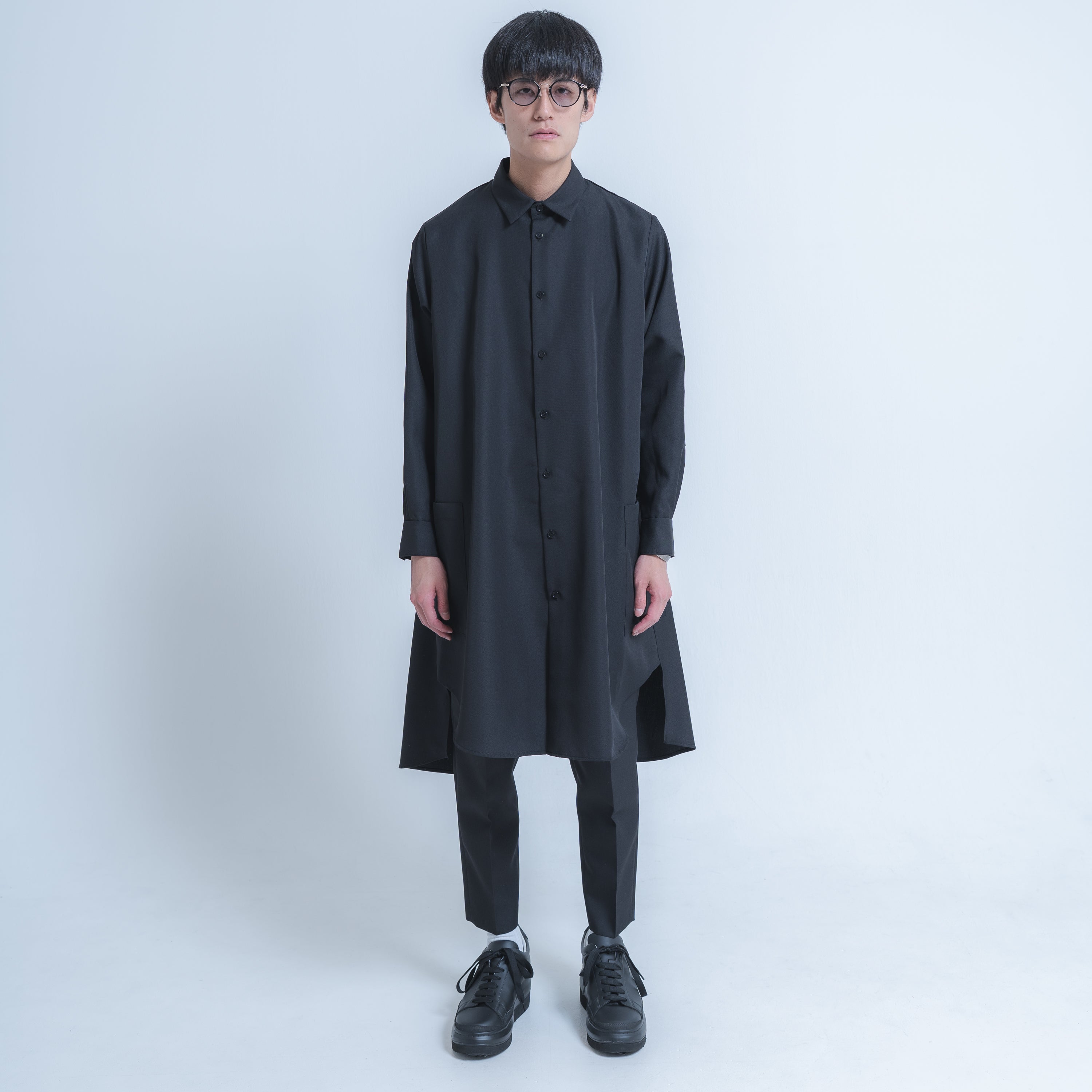 LONG SHIRTS (WOOL MIX) BLACK