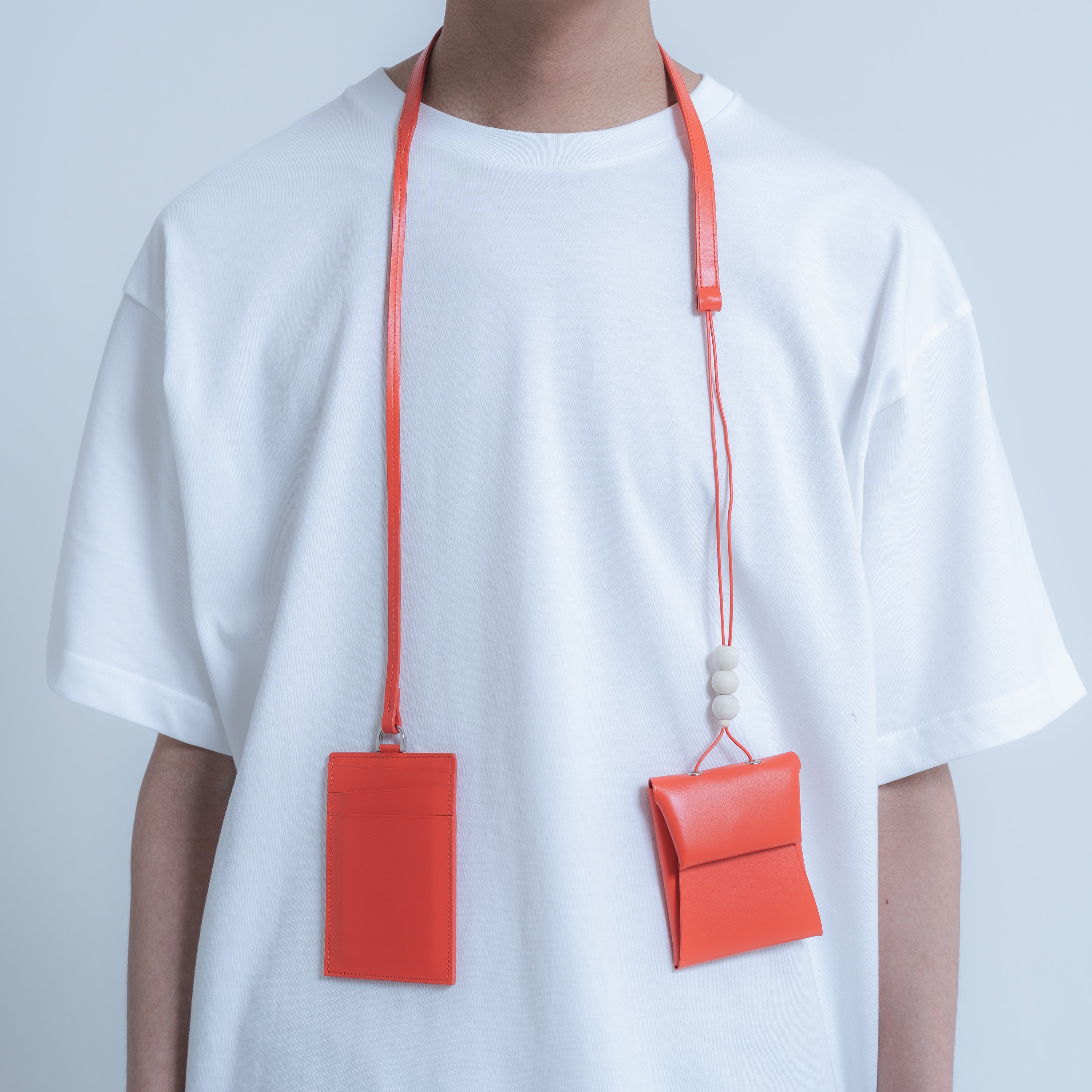 【UNKNOWN PRODUCTS x SISE】 COLLABORATION SMALL LEATHER GOODS (ORANGE/ORANGE)【オンライン限定カラー】