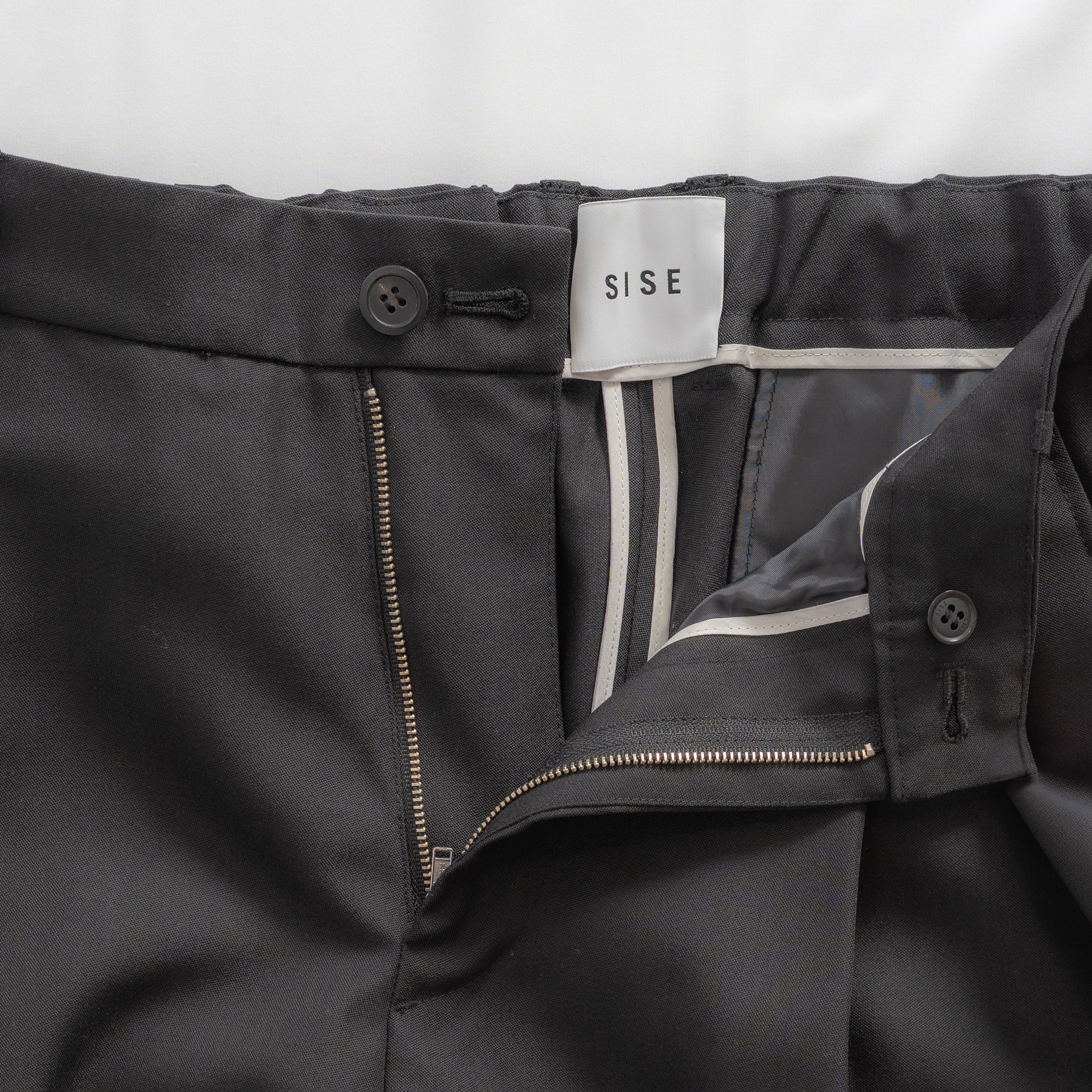 BASIC PANTS (WOOL MIX) BLACK
