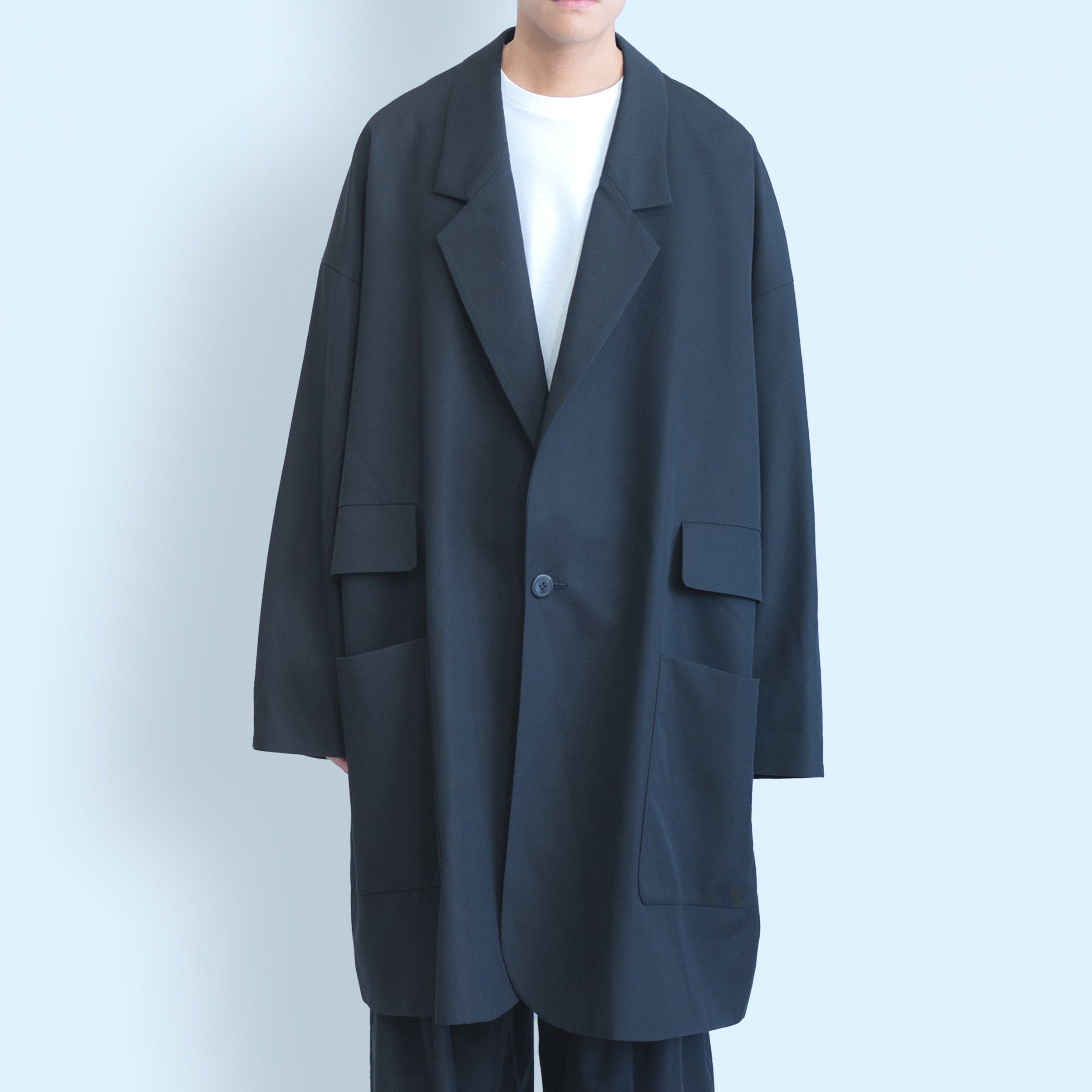 26SS OVER LONG JACKET (BLACK)