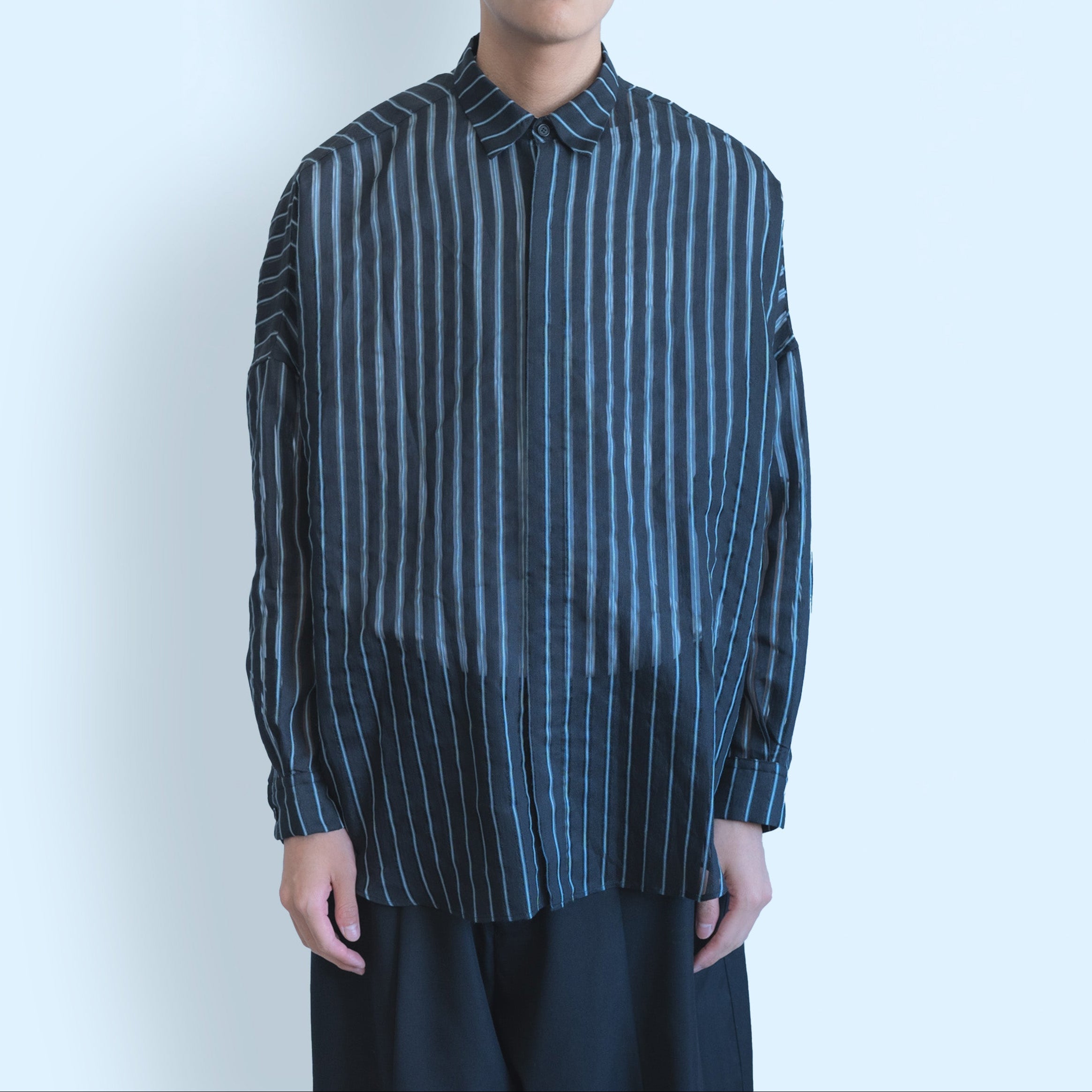 26SS BALLOON SHIRTS (BLACK/BLUE)