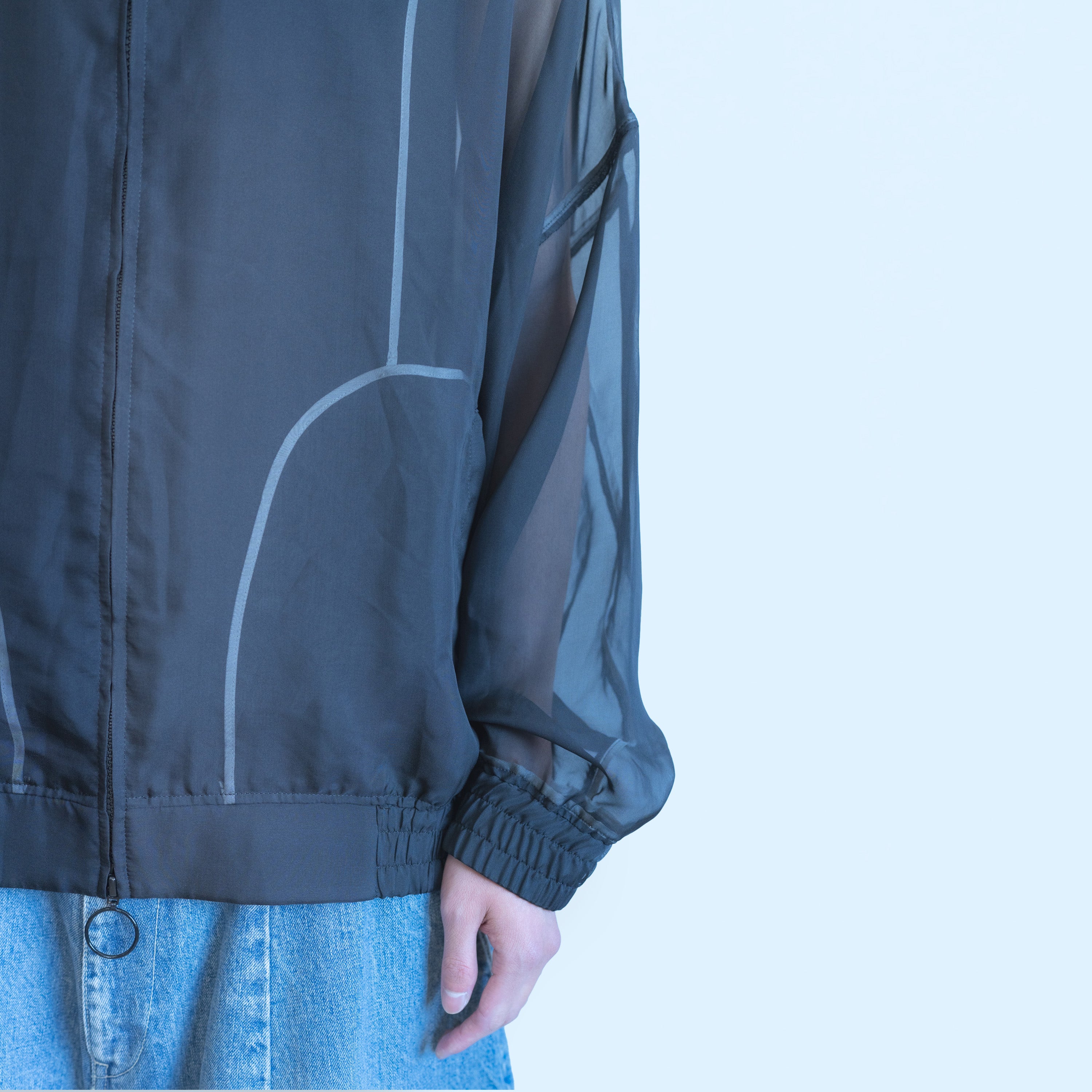 26SS SHEER BALLOON BLOUSON (BLACK)