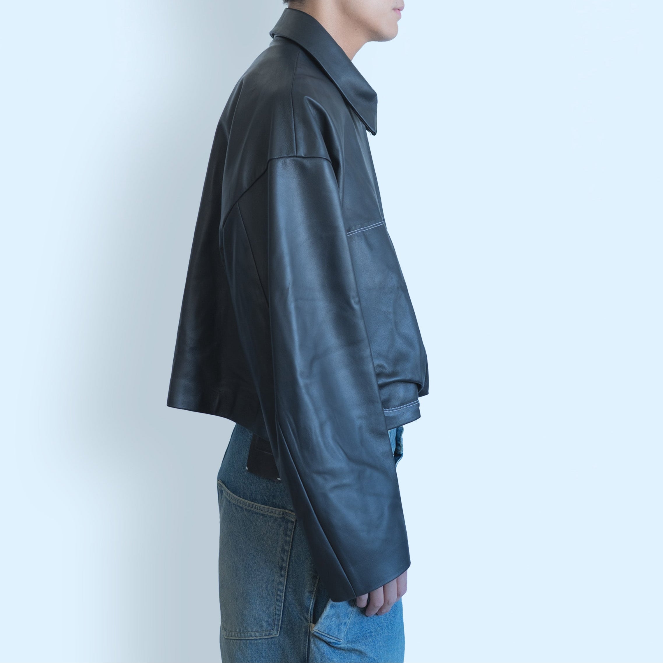 26SS LAMB LEATHER BLOUSON (BLACK)
