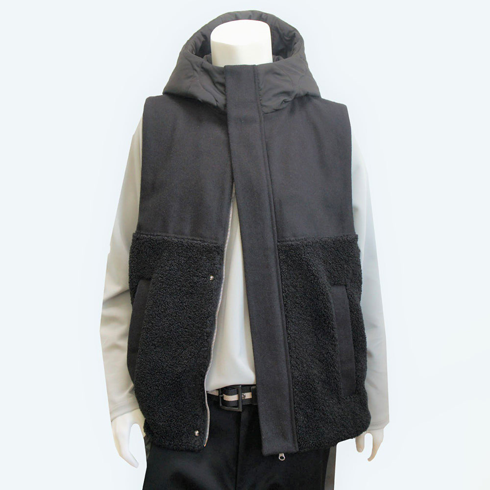 22AW HOODIE VEST (black)