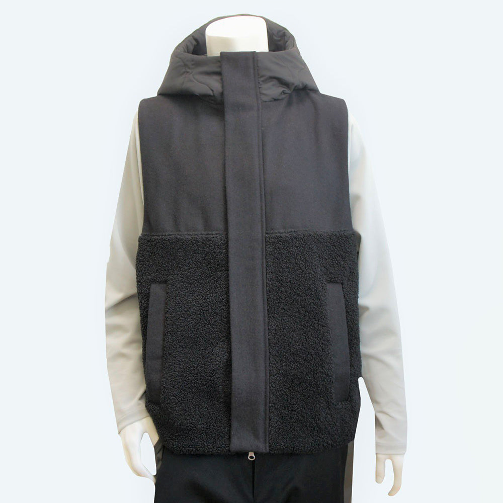 22AW HOODIE VEST (black)
