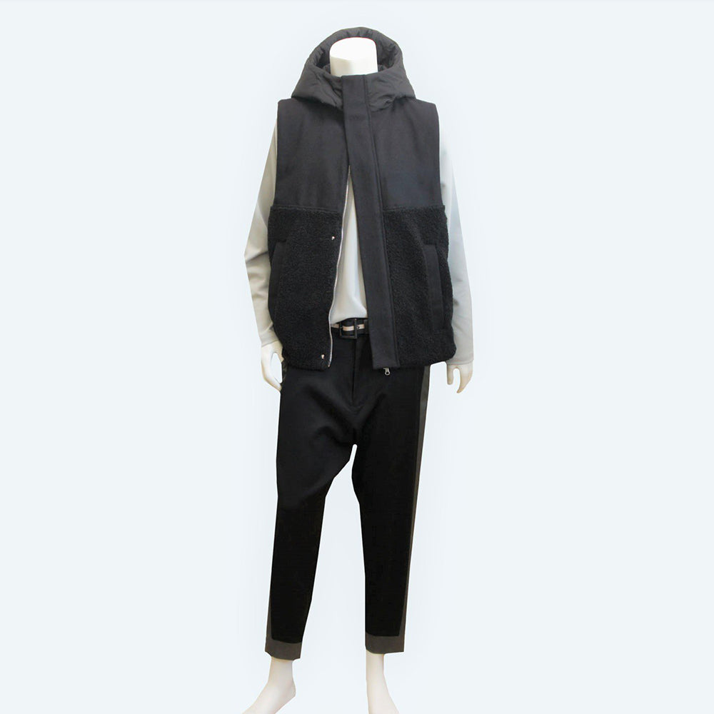 22AW HOODIE VEST (black)