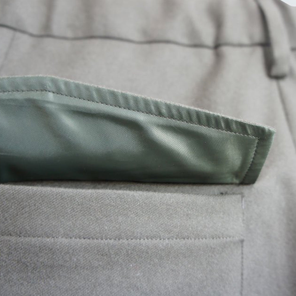 22AW WOOL WIDE TAPERED PANTS (KHAKI)