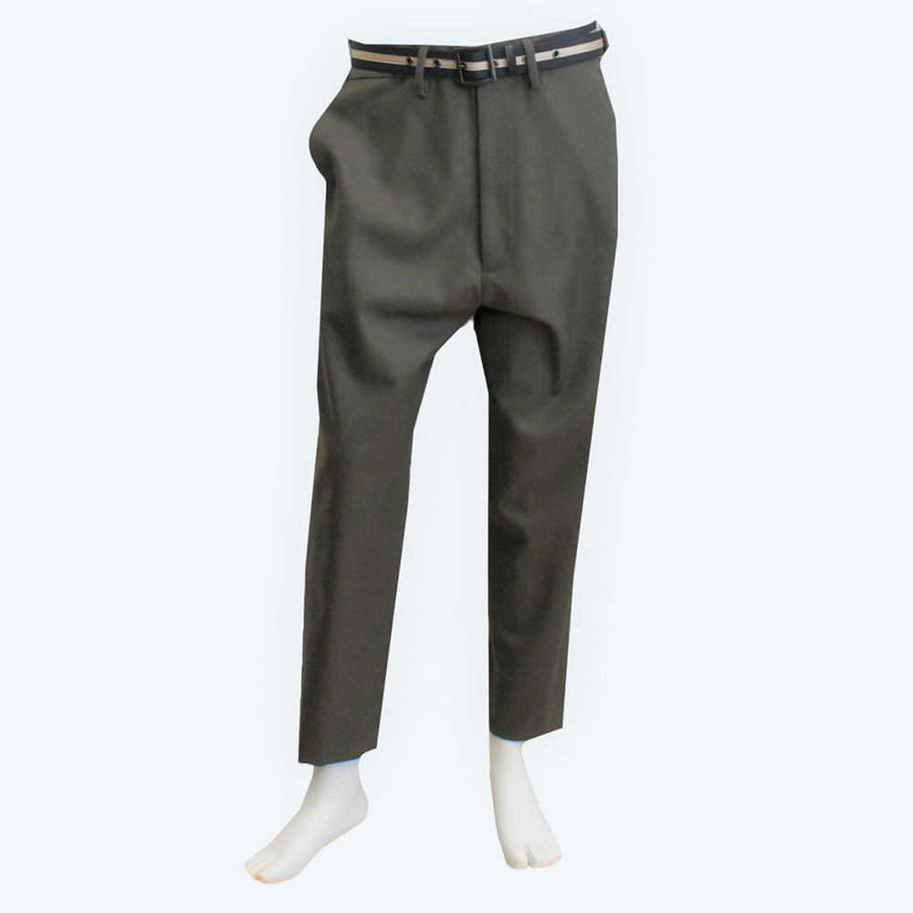 22AW WOOL WIDE TAPERED PANTS (KHAKI)
