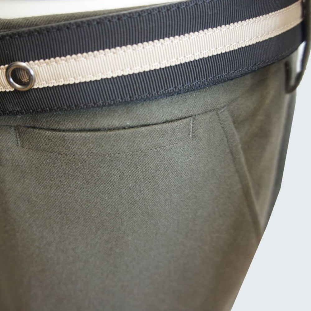 22AW WOOL WIDE TAPERED PANTS (KHAKI)