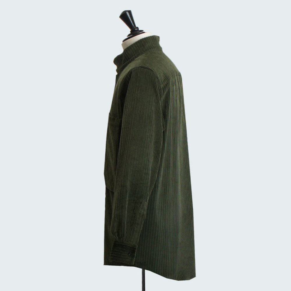 22AW STAND COLLOER BIG POCKET SHIRTS (KHAKI)