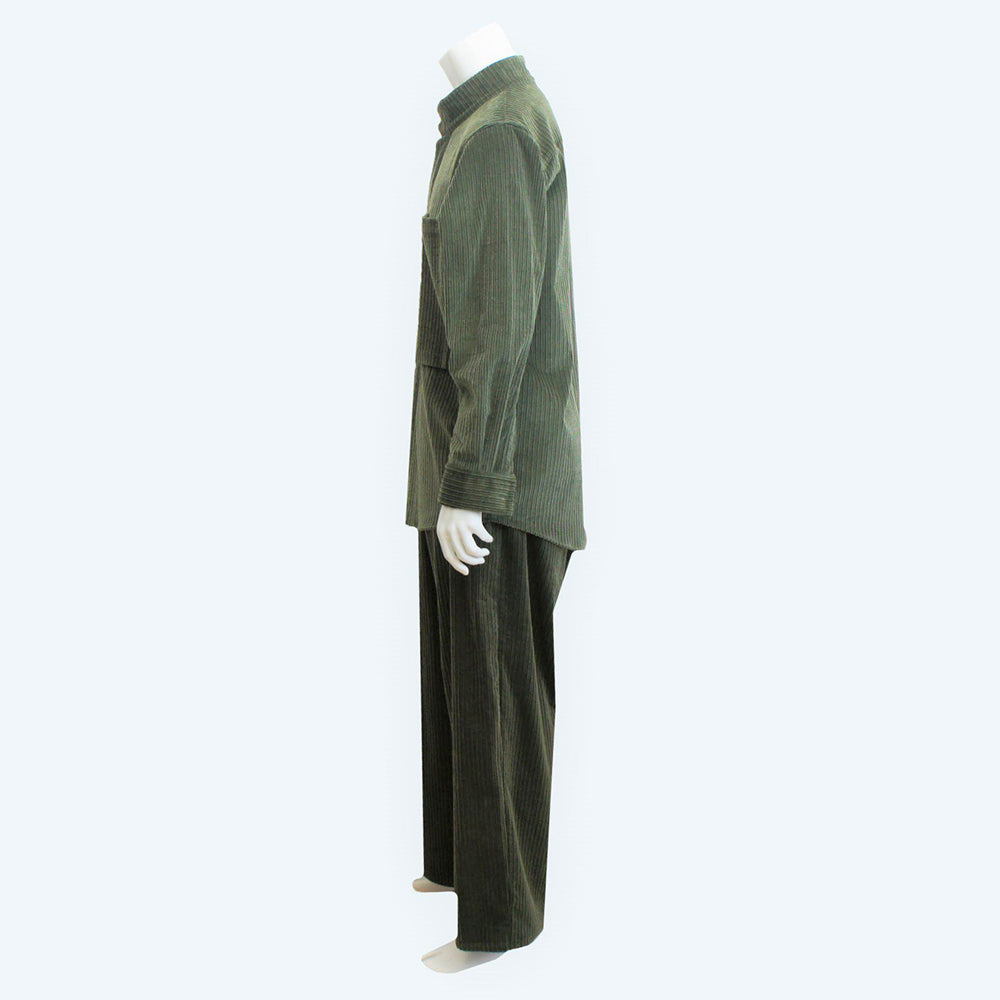 22AW STAND COLLOER BIG POCKET SHIRTS (KHAKI)