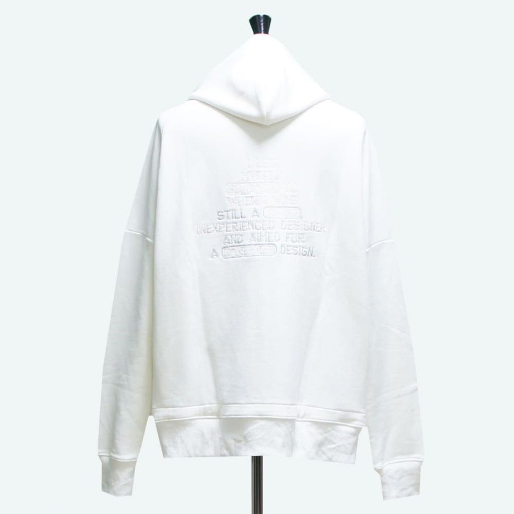 22SS ZIP UP EMB. HOODIE (white)