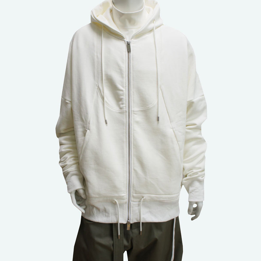 22SS ZIP UP EMB. HOODIE (white)