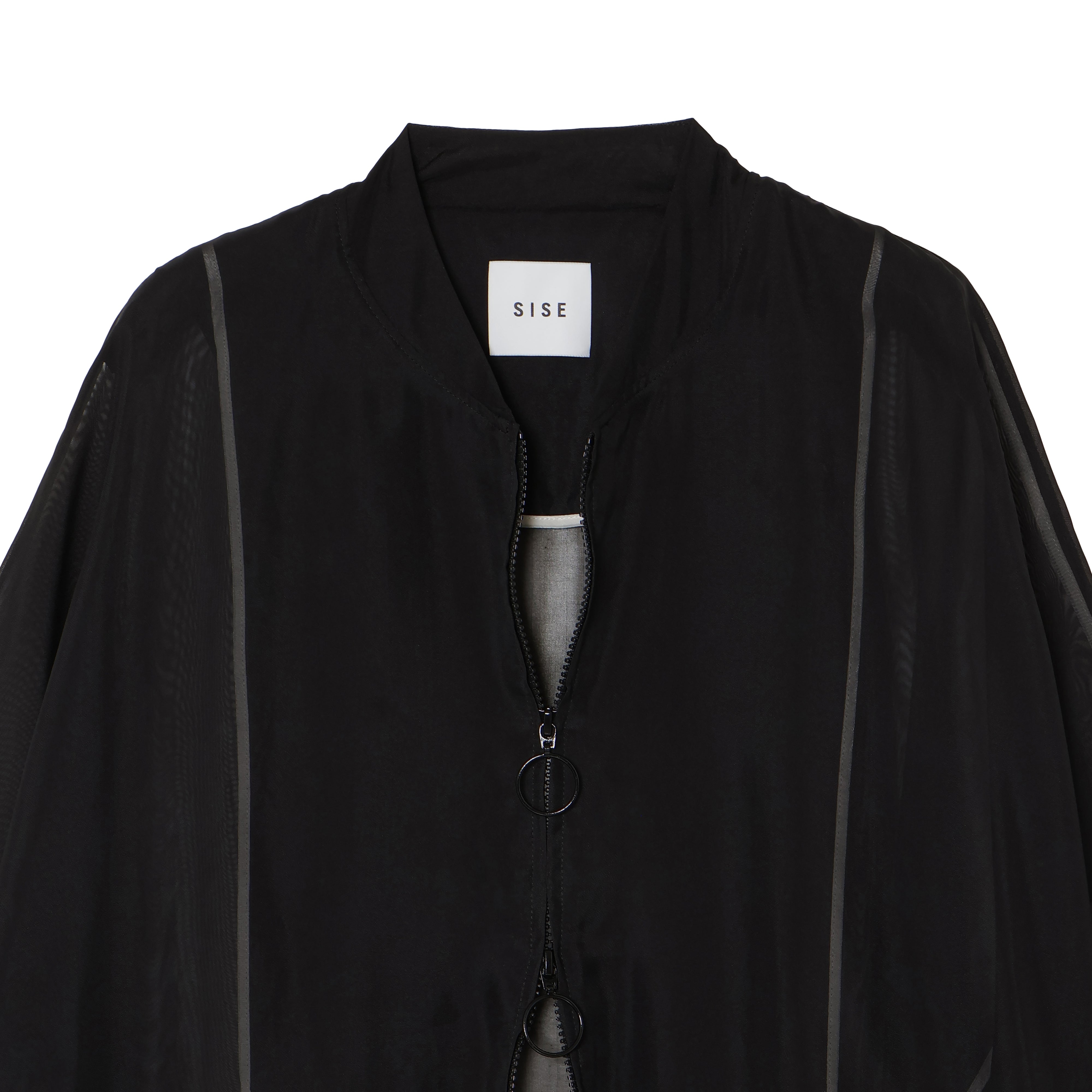 26SS SHEER BALLOON BLOUSON (BLACK)