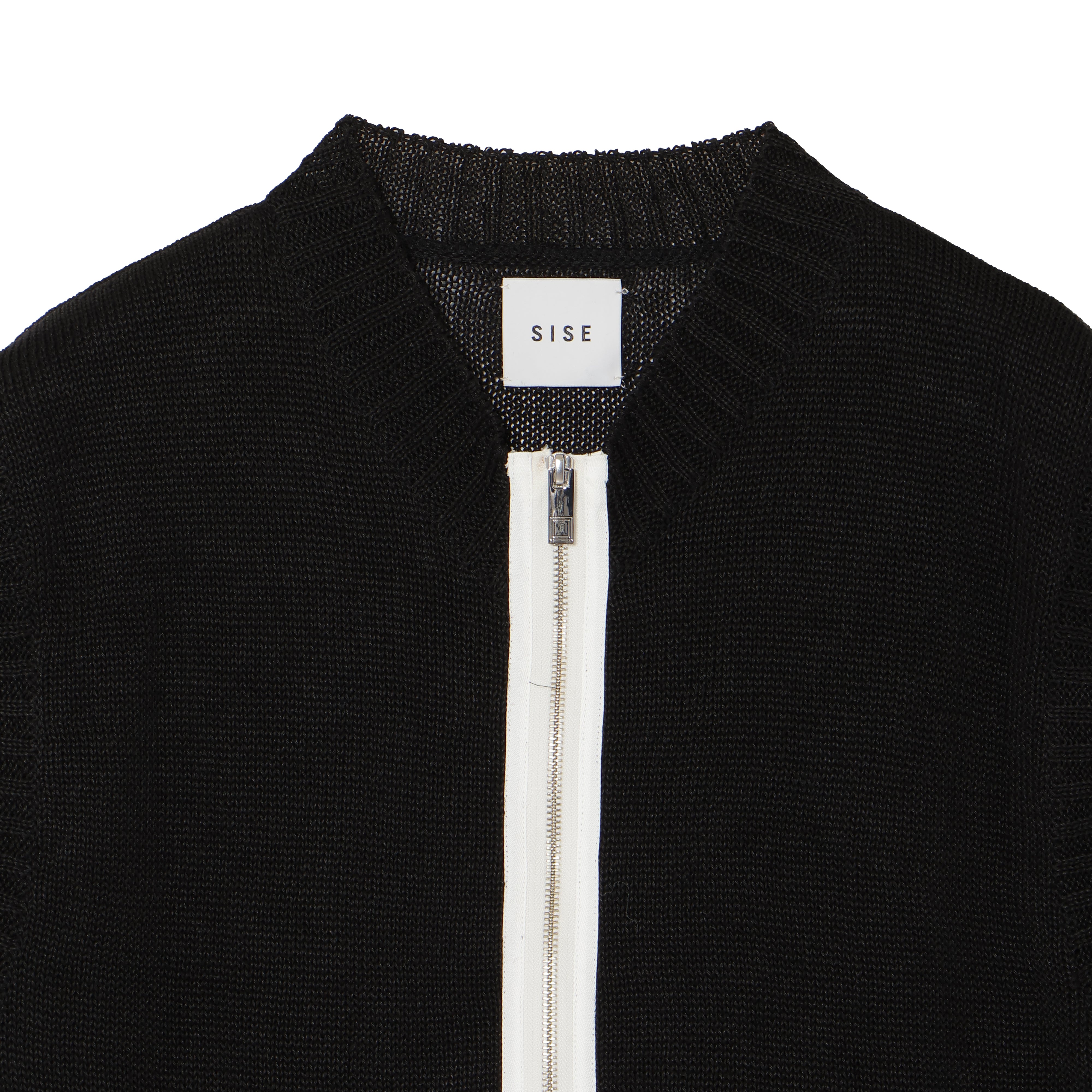 26SS KNIT ZIP UP VEST (BLACK)
