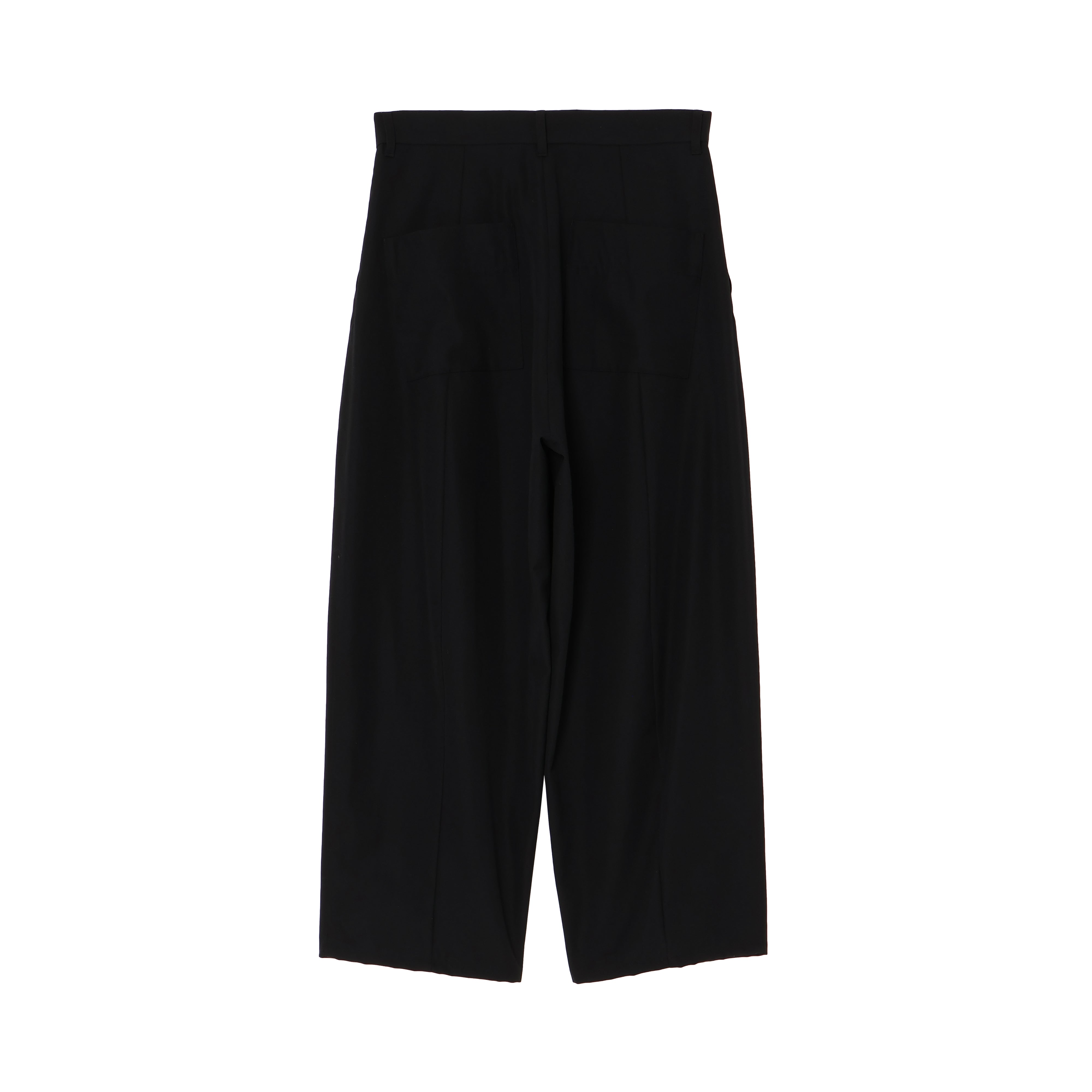 26SS WOOL WIDE BARREL PANTS (BLACK)