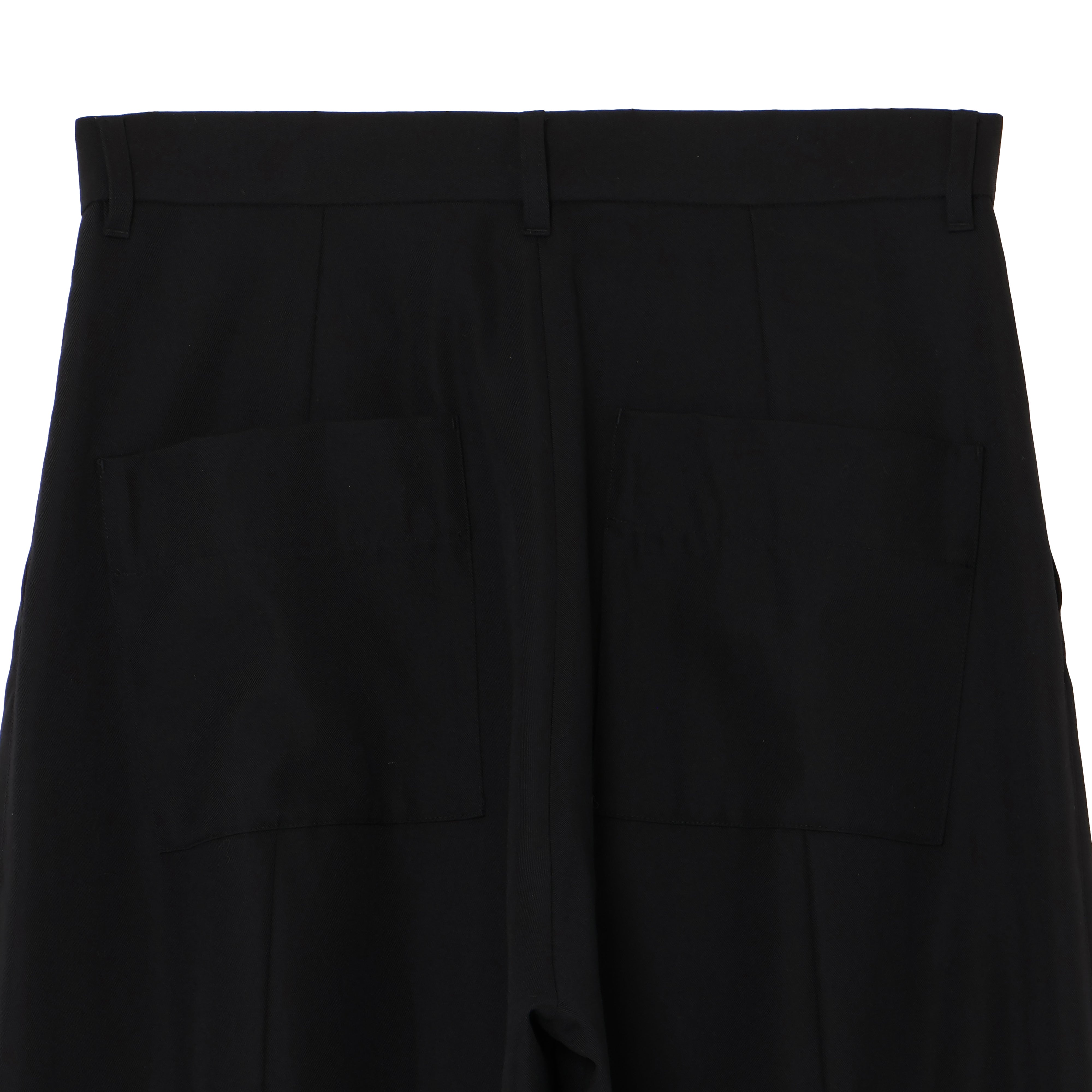 26SS WOOL WIDE BARREL PANTS (BLACK)