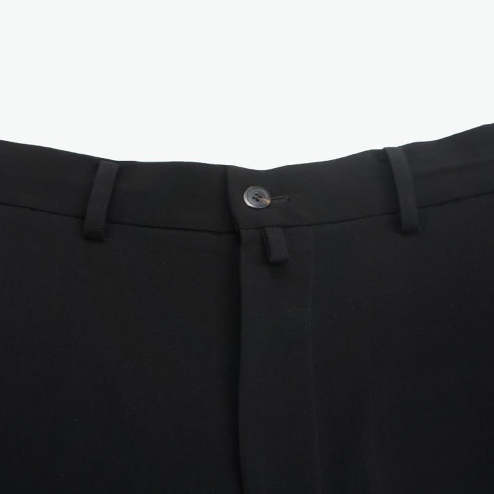 24SS W FRONT WIDE TAPERED PANTS (black)