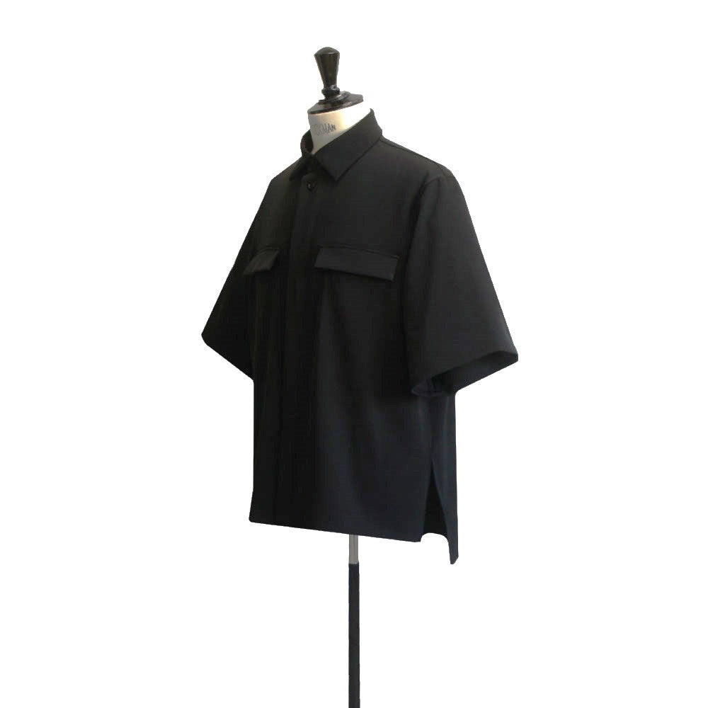 25SS TWILL W_POCKET WHIRTS (TWILL TWIMY)BLACK