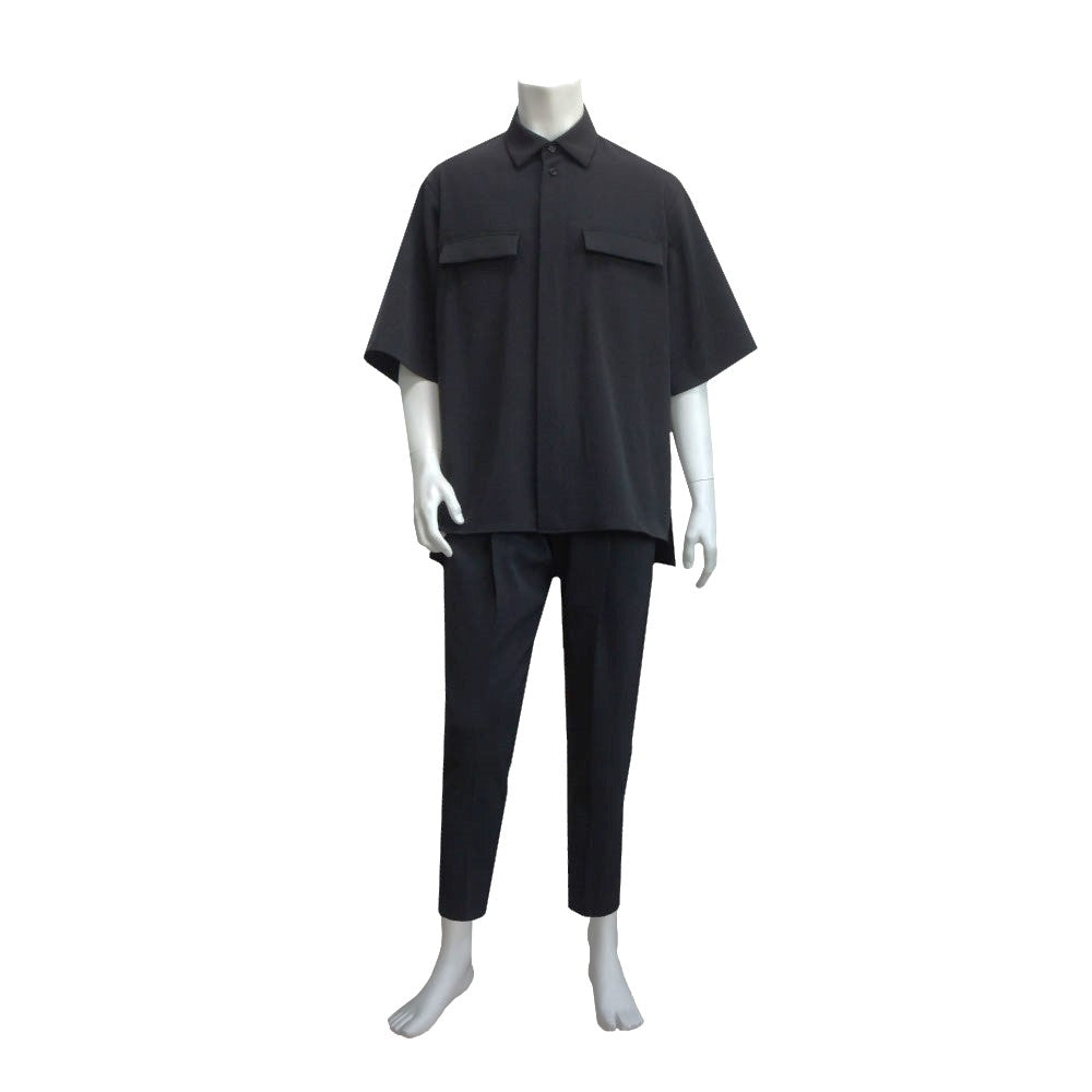 25SS TWILL W_POCKET WHIRTS (TWILL TWIMY)BLACK