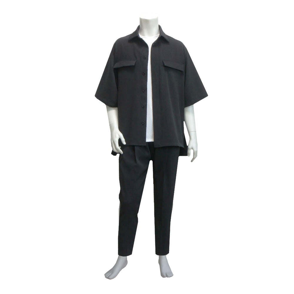 25SS TWILL W_POCKET WHIRTS (TWILL TWIMY)BLACK