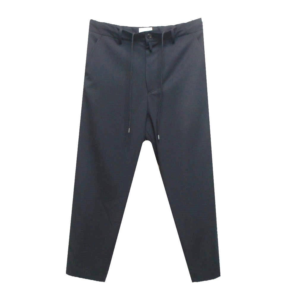 24SS W FRONT WIDE TAPERED PANTS (black)