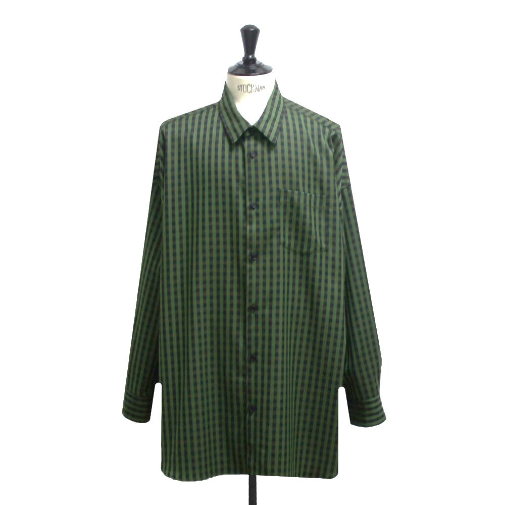 24SS MIDDLE BALLOON STRIPE SHIRTS( GREEN)