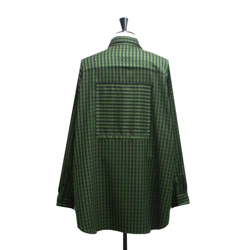 24SS MIDDLE BALLOON STRIPE SHIRTS( GREEN)