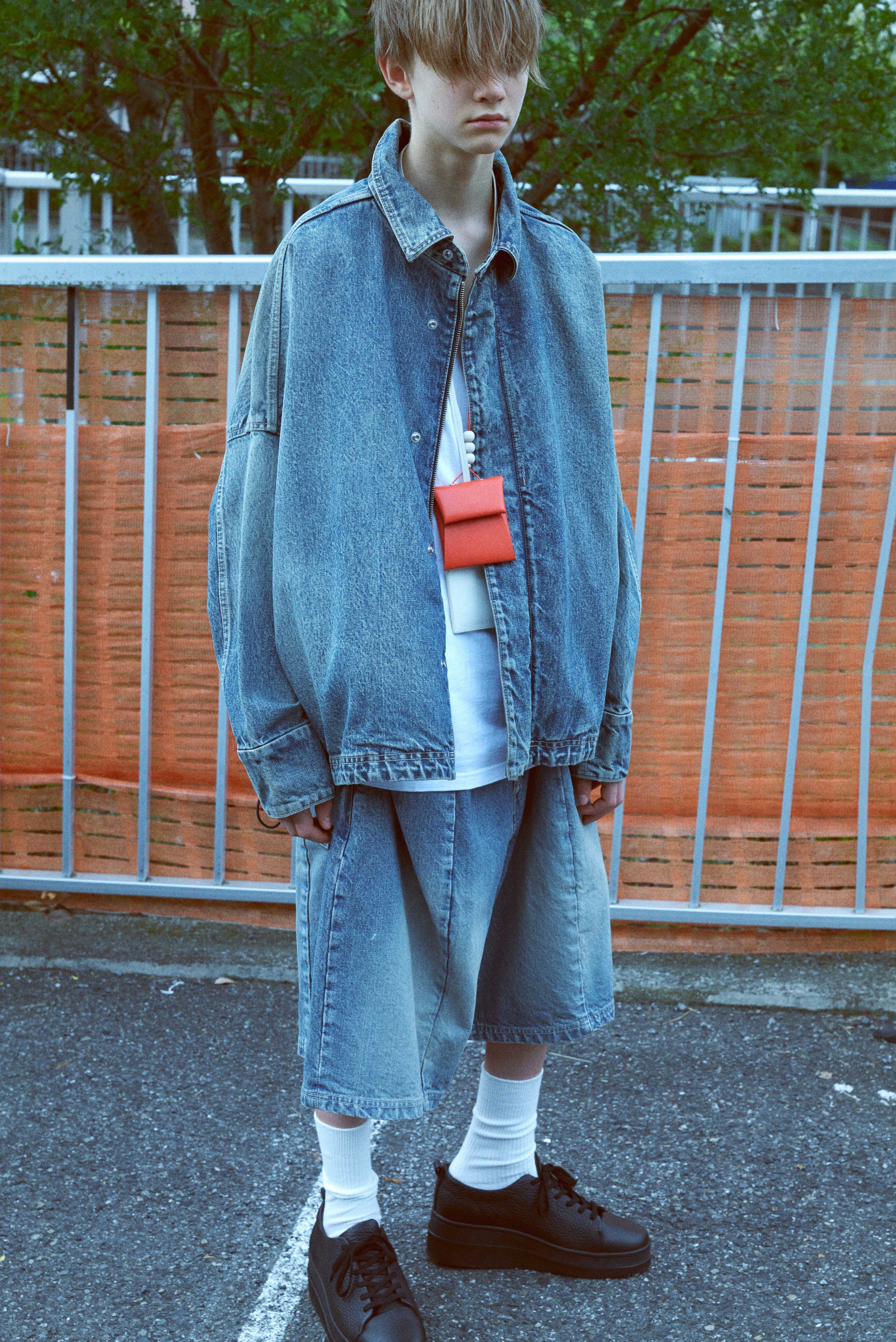 26SS DENIM BARREL HARF PANTS (DENIM)