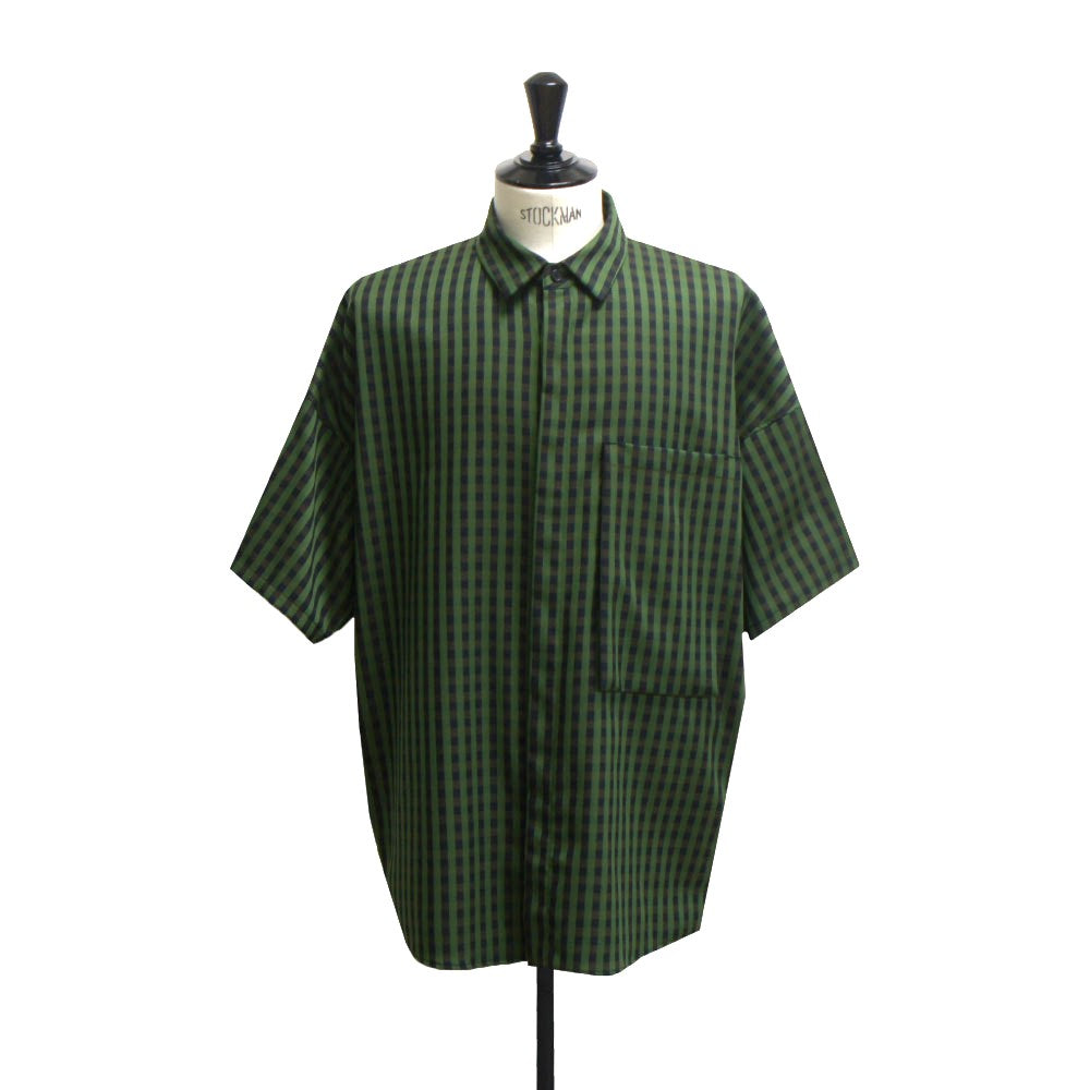 24SS BIG POCKET STRIPE SHIRTS (GREEN STRIPE) – SISE SHOP