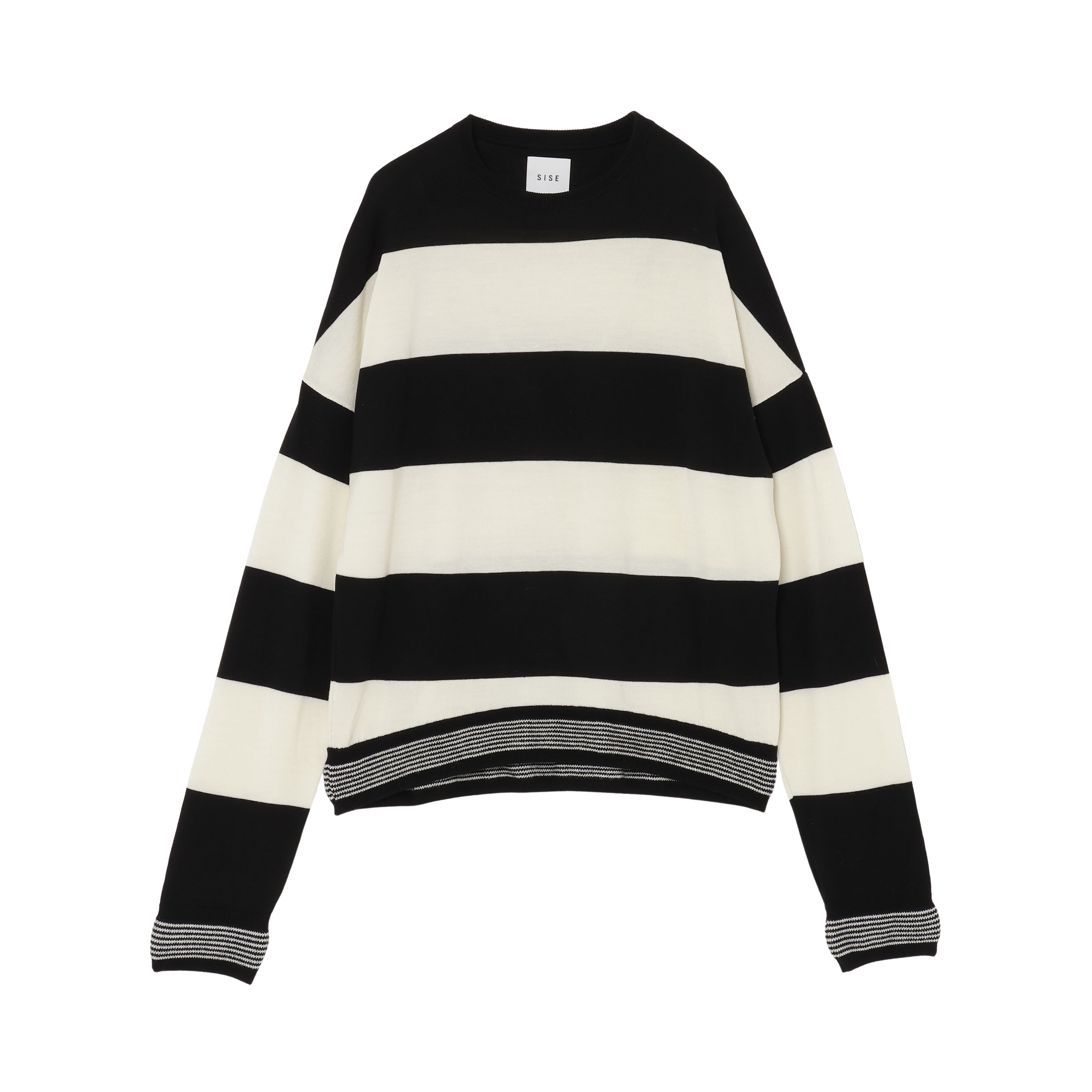 25AW BORDER KNIT (BLACK)