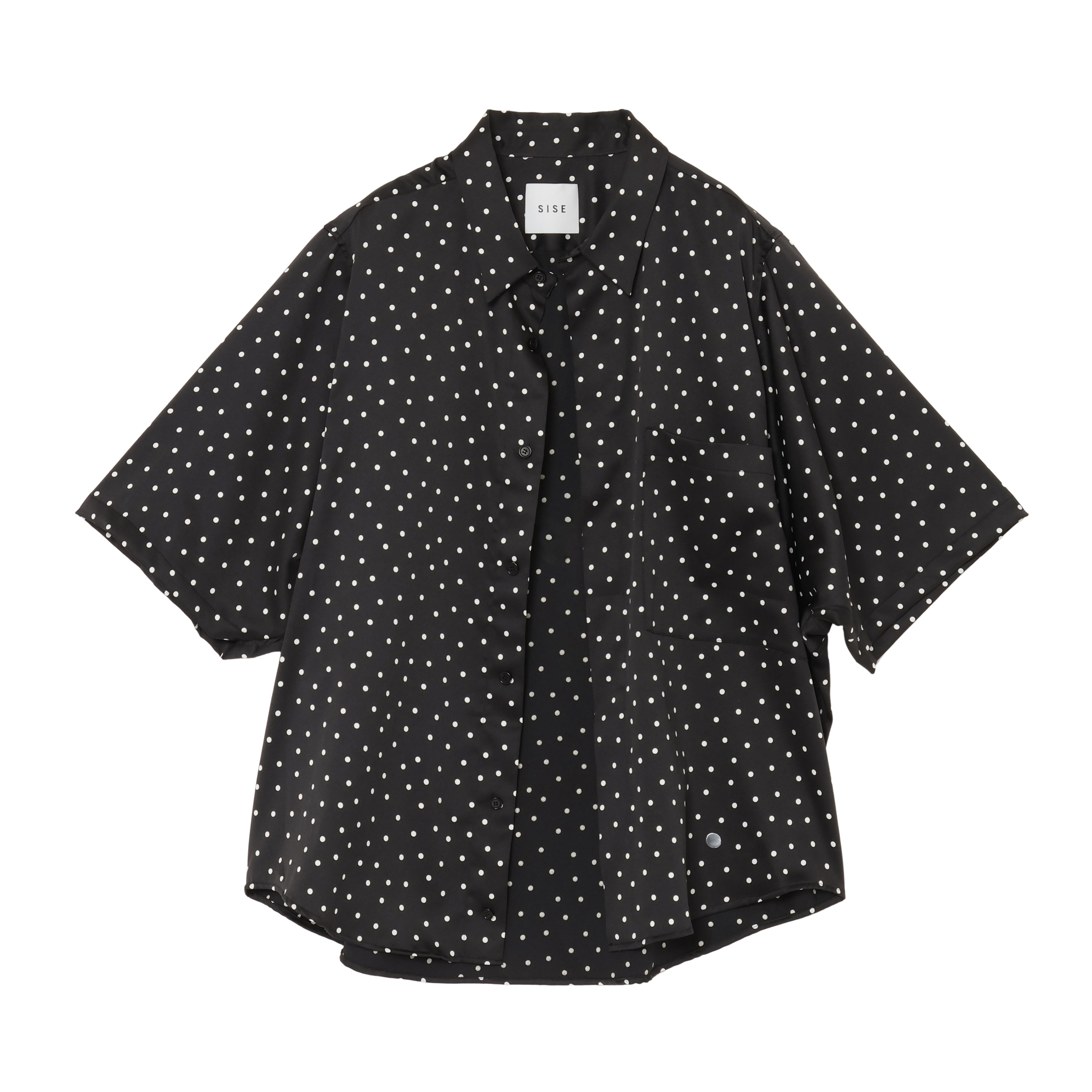 25SS DOTS BIG POCKET SHIRTS (BLACK)