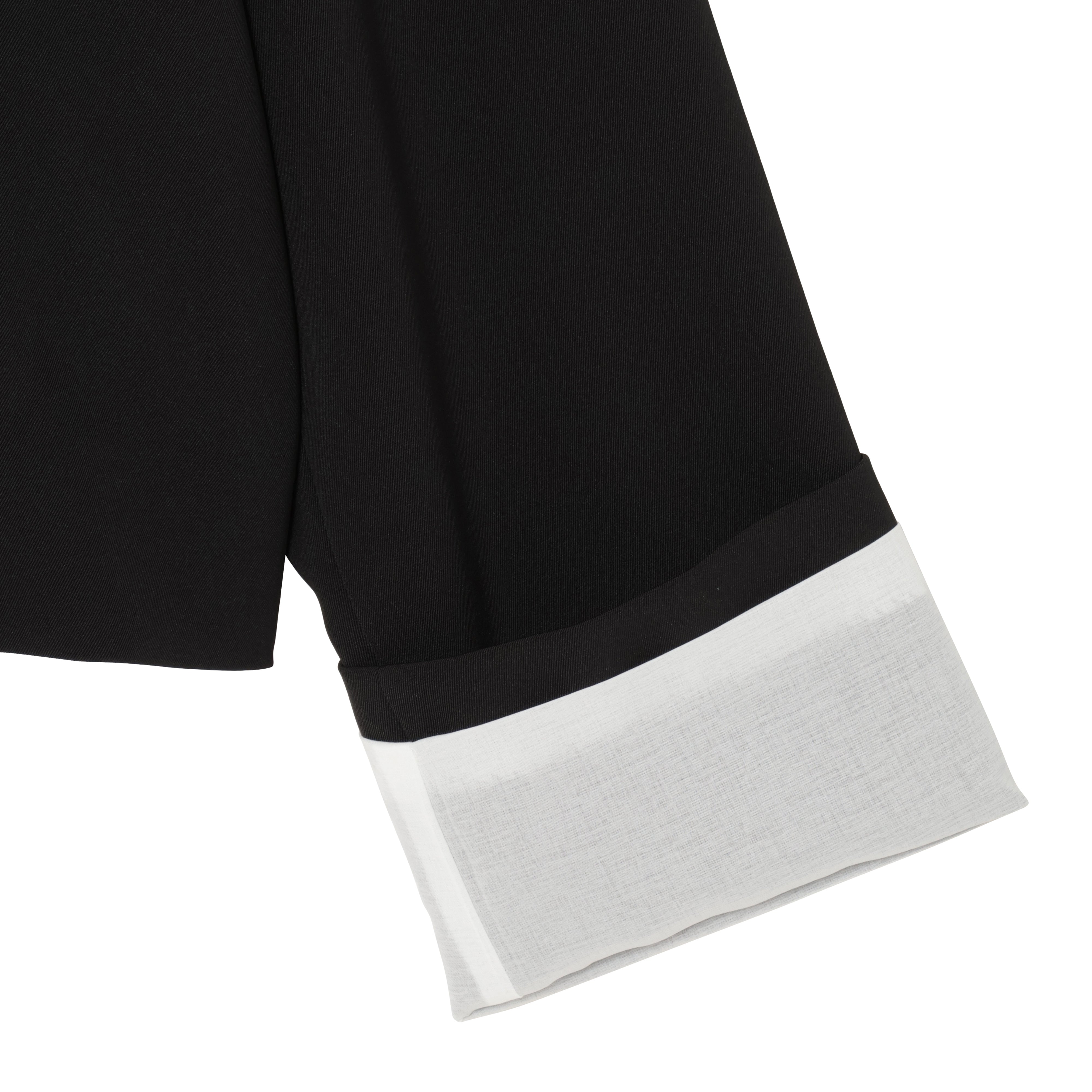 25SS NO COLLER JACKET(TWILL TWIMY) BLACK