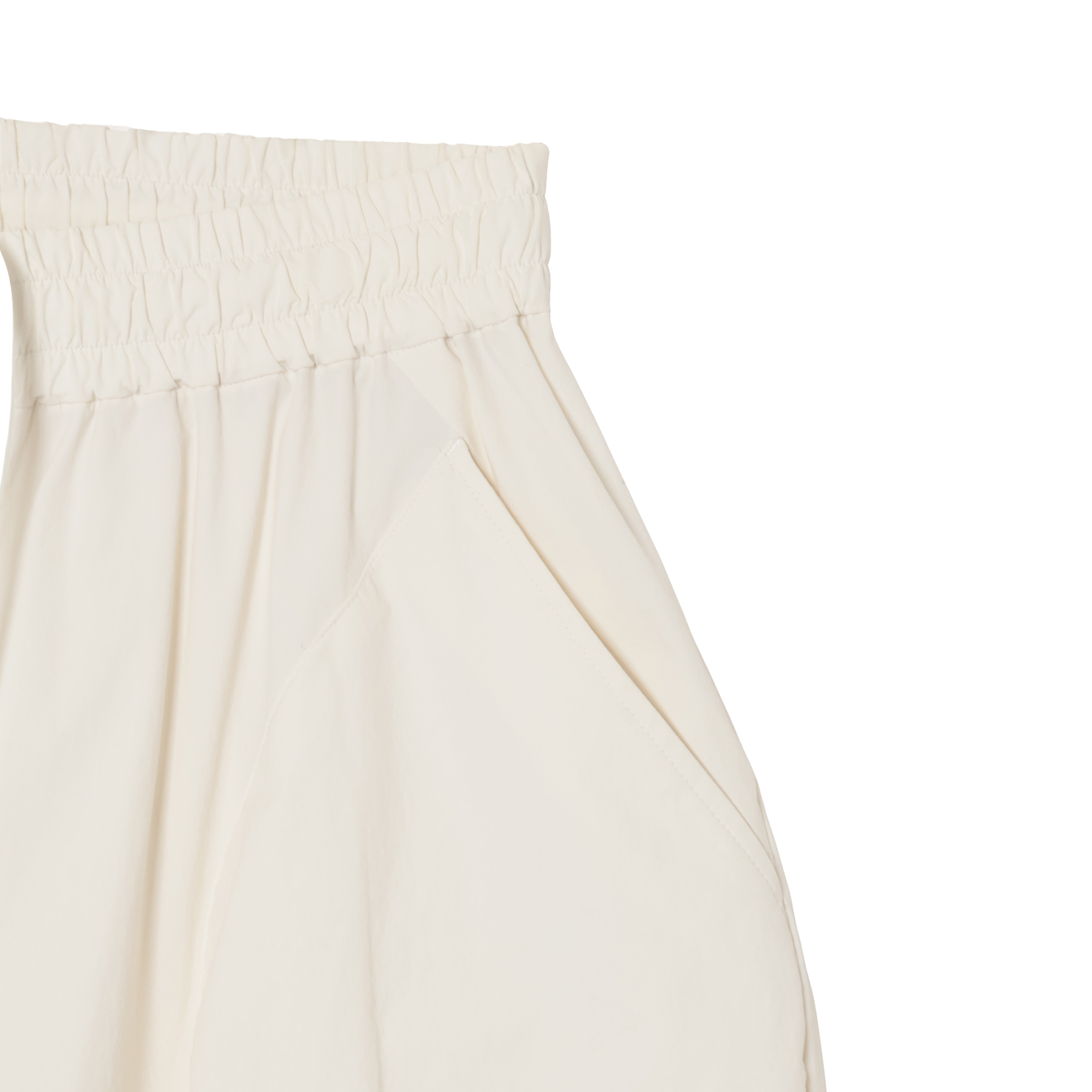 HARF PANTS  (RECYCLING FAB.) WHITE