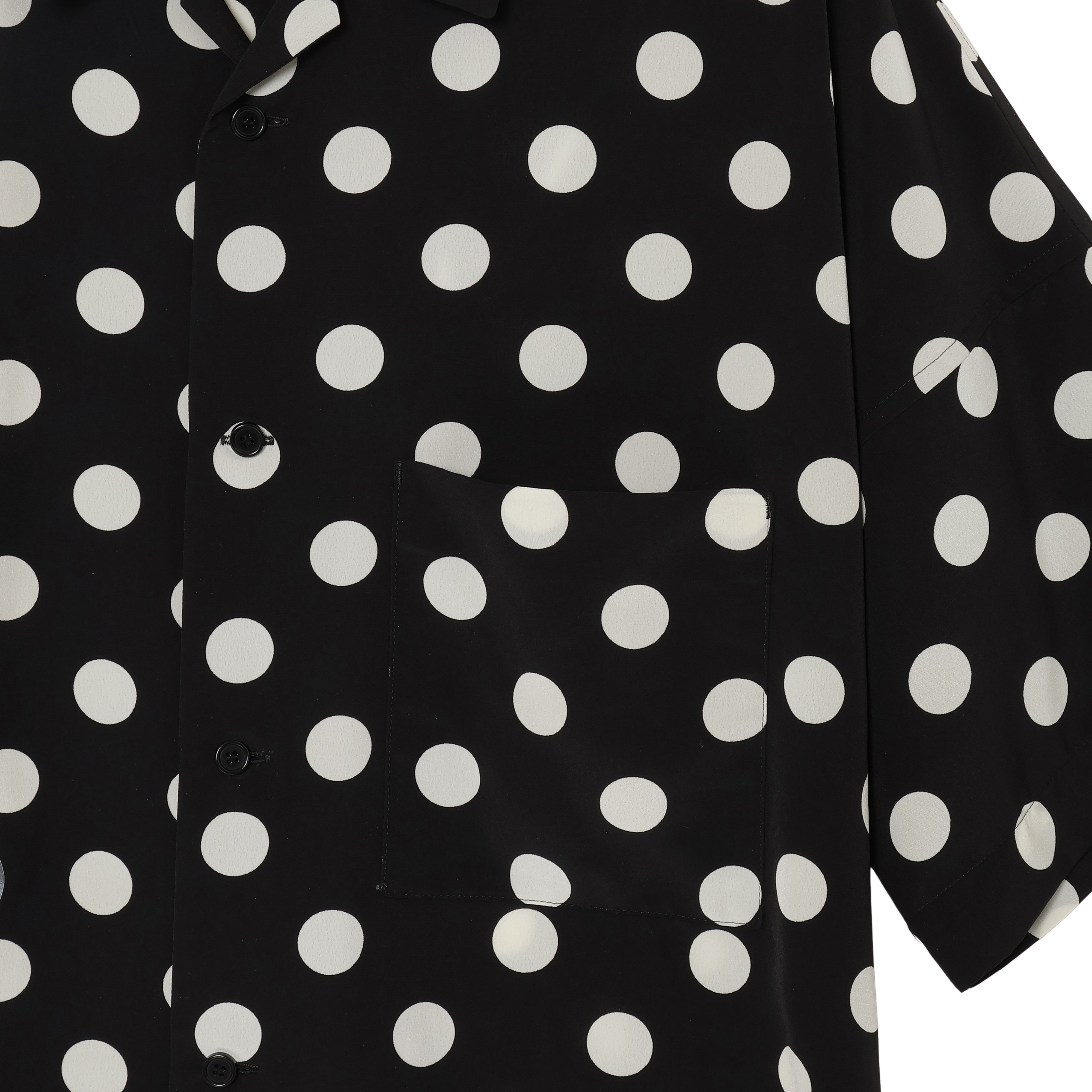 25SS DOTS FLY FRONT SHIRTS (BLACK)