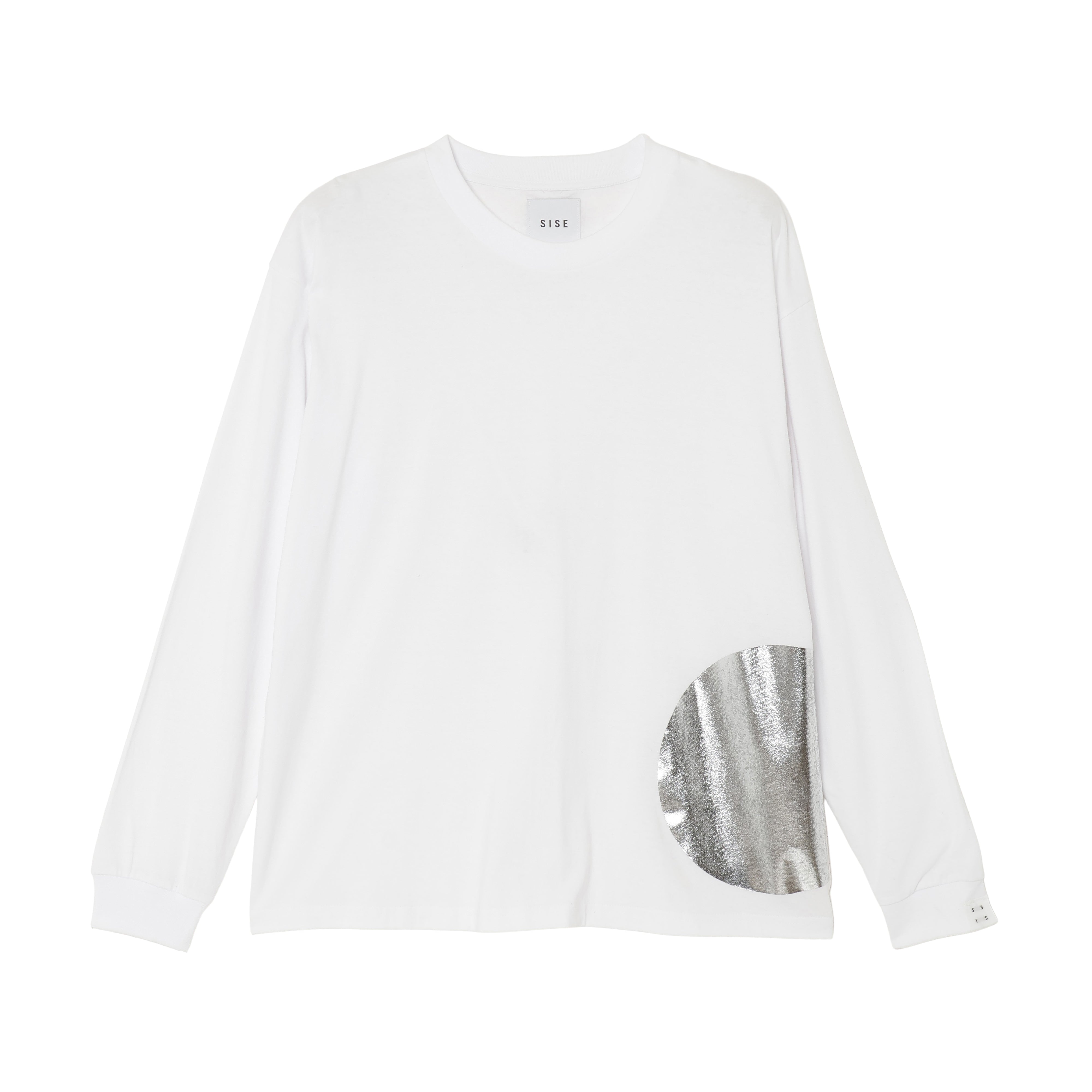 25SS SILVER CIRCLE LONG T-SHIRTS (WHITE)