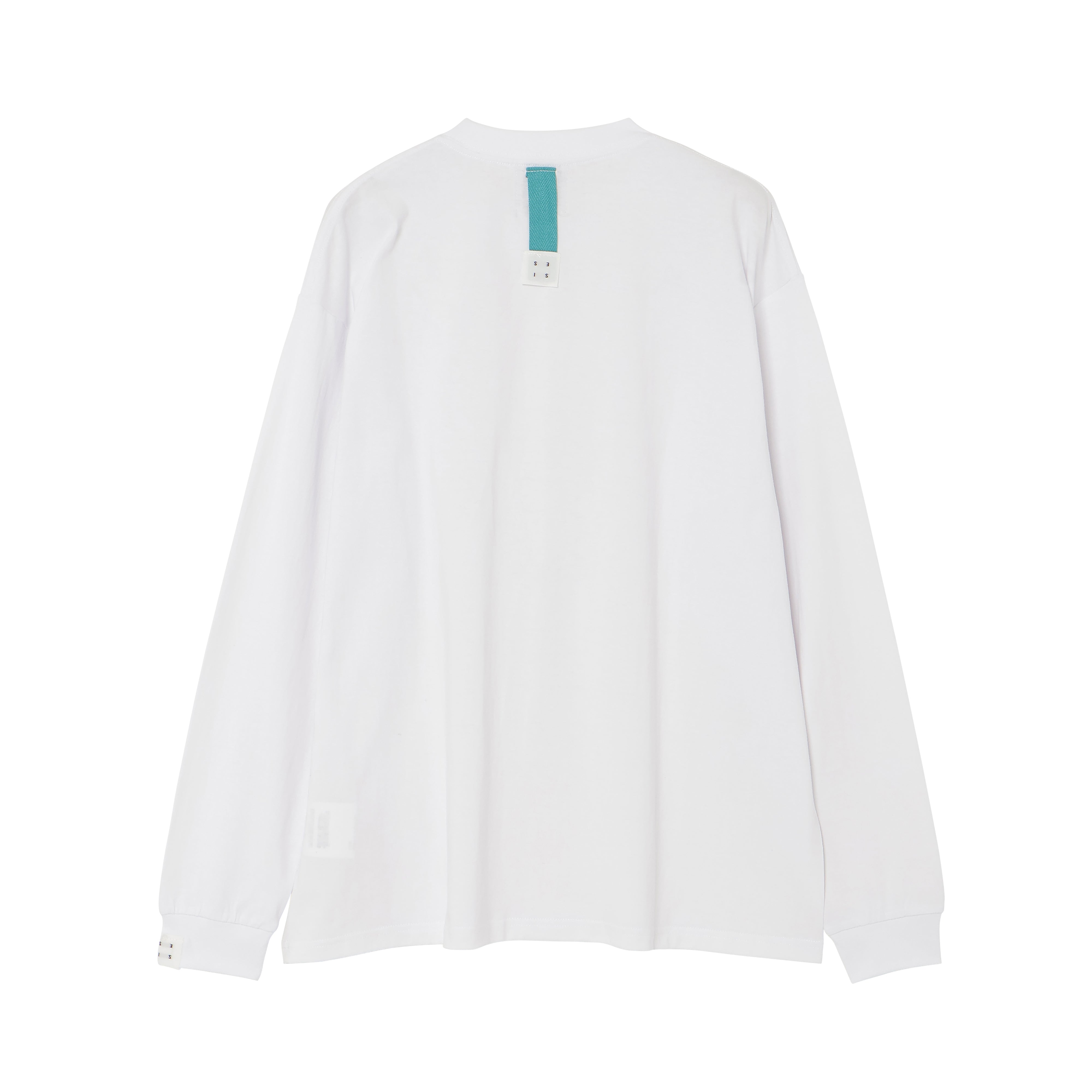 BACK TAPE LONG T-SHIRTS (WHITE)