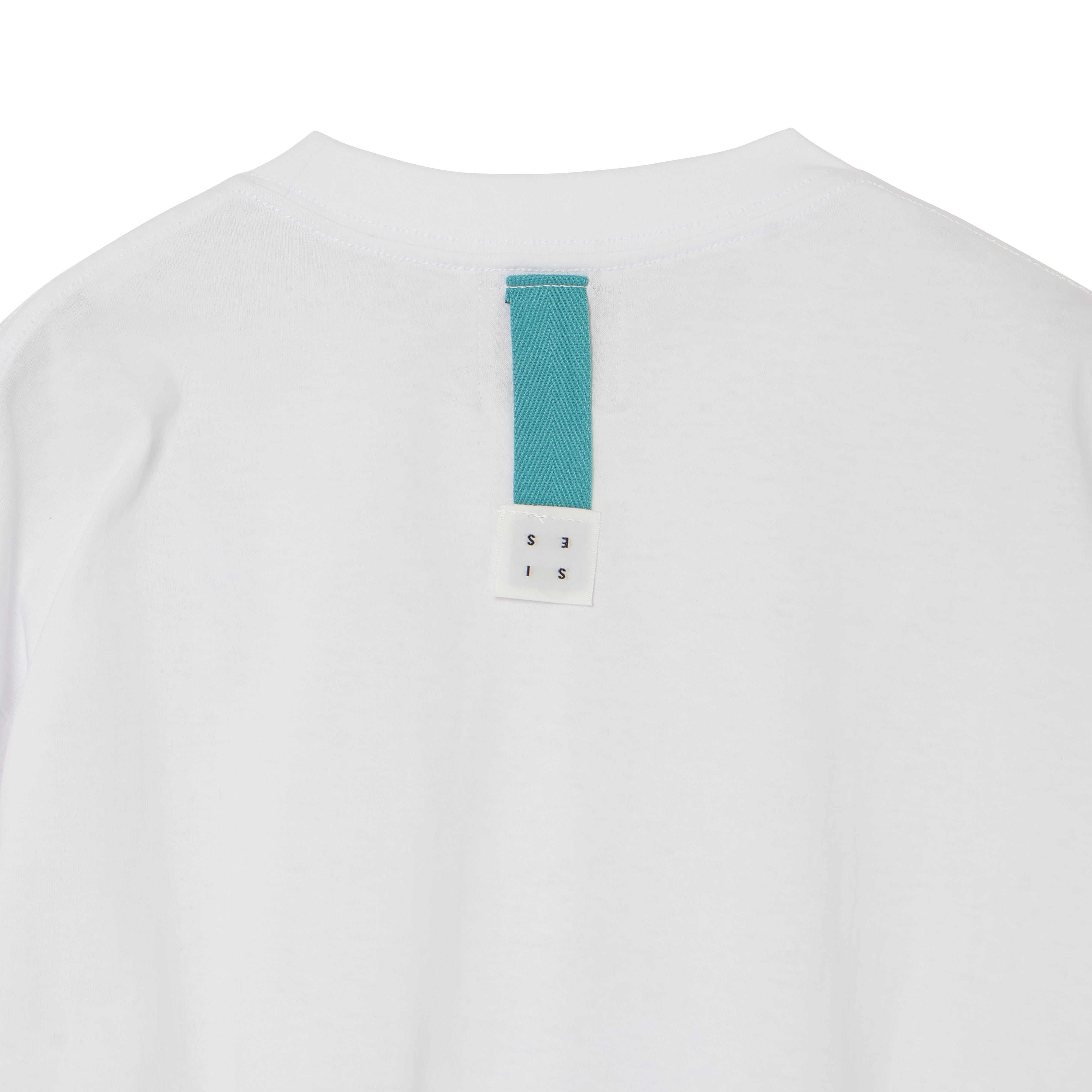 BACK TAPE LONG T-SHIRTS (WHITE)