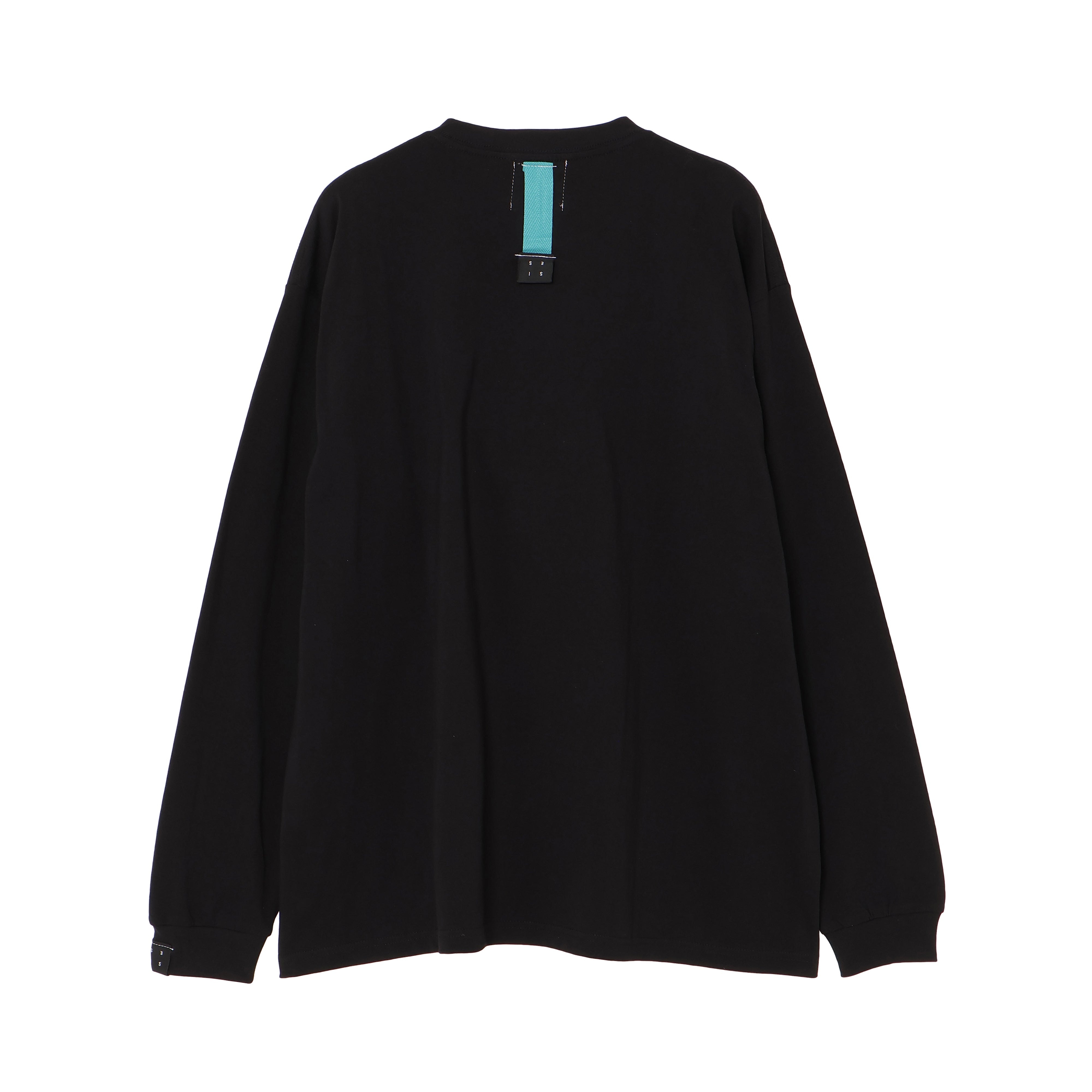 BACK TAPE LONG T-SHIRTS (BLACK)