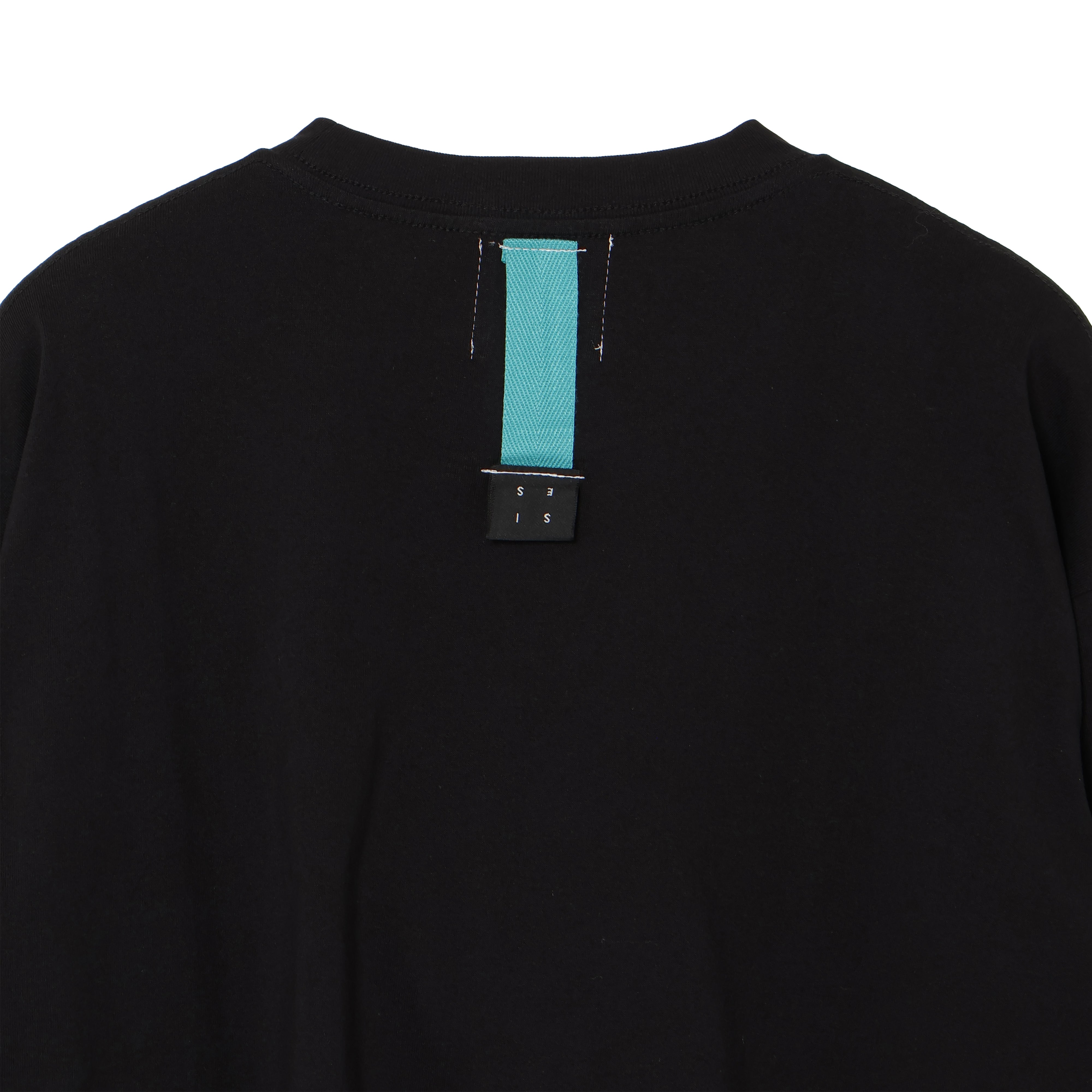 BACK TAPE LONG T-SHIRTS (BLACK)