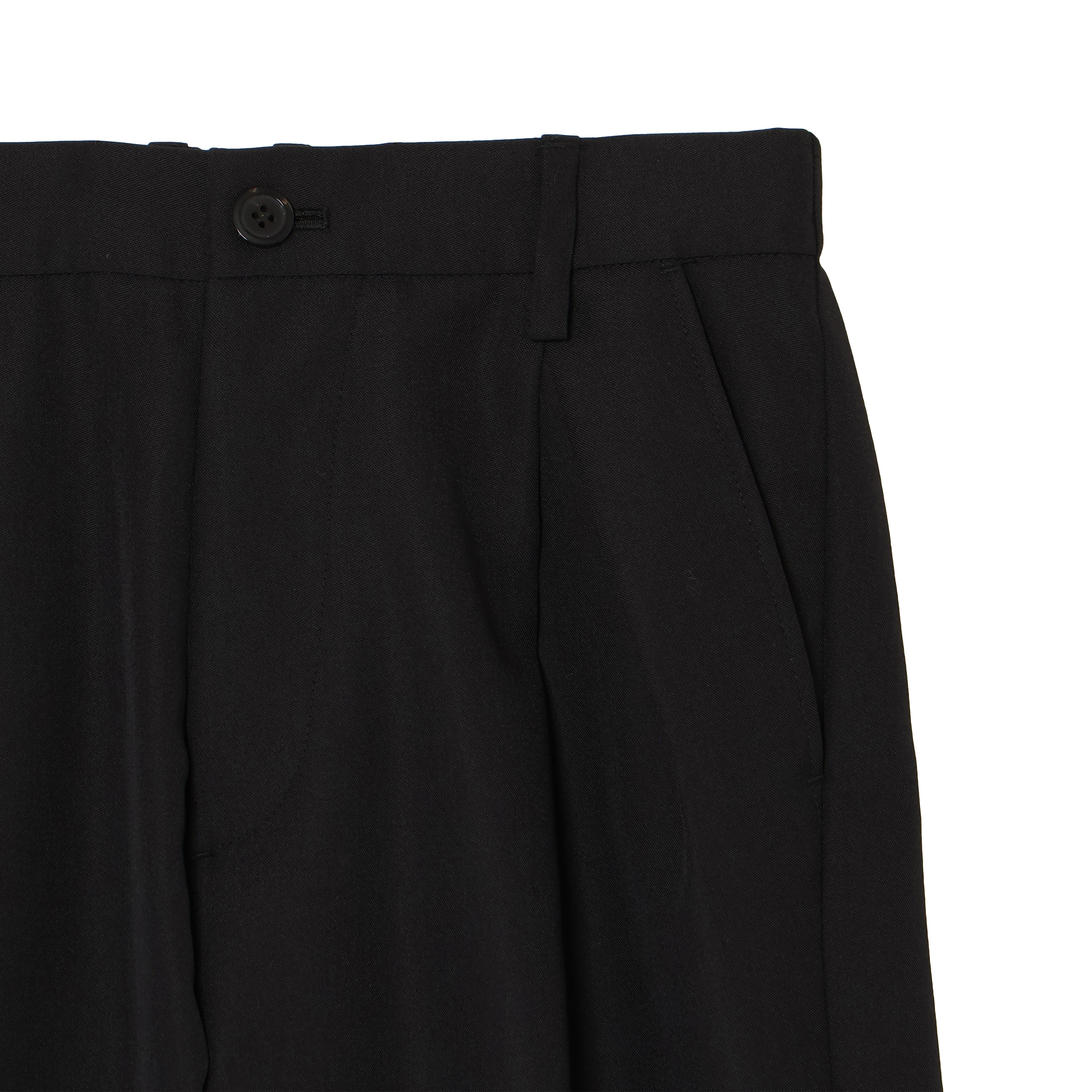 BASIC PANTS (WOOL MIX) BLACK