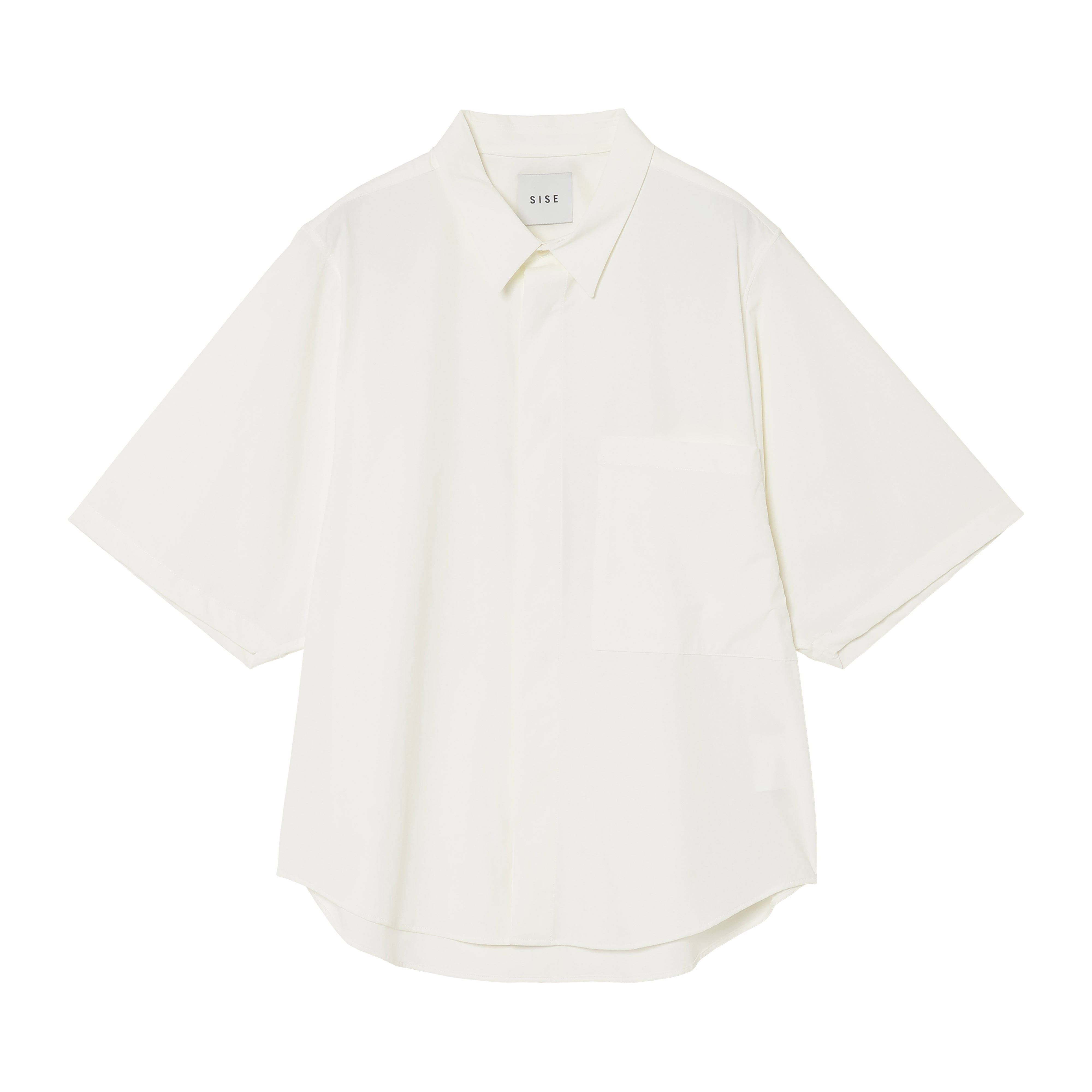 BIG POCKET SHORT SLEEVE SHIRTS（RECYCLING FAB.) WHITE